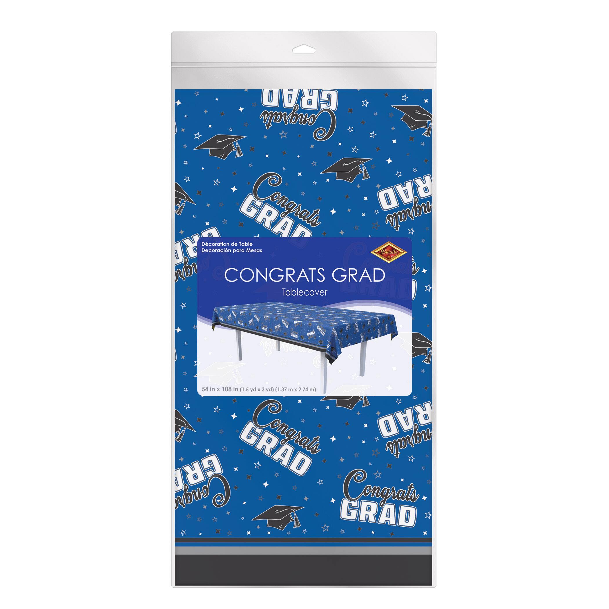 Beistle 54" x 108" Congrats Grad Table Cover