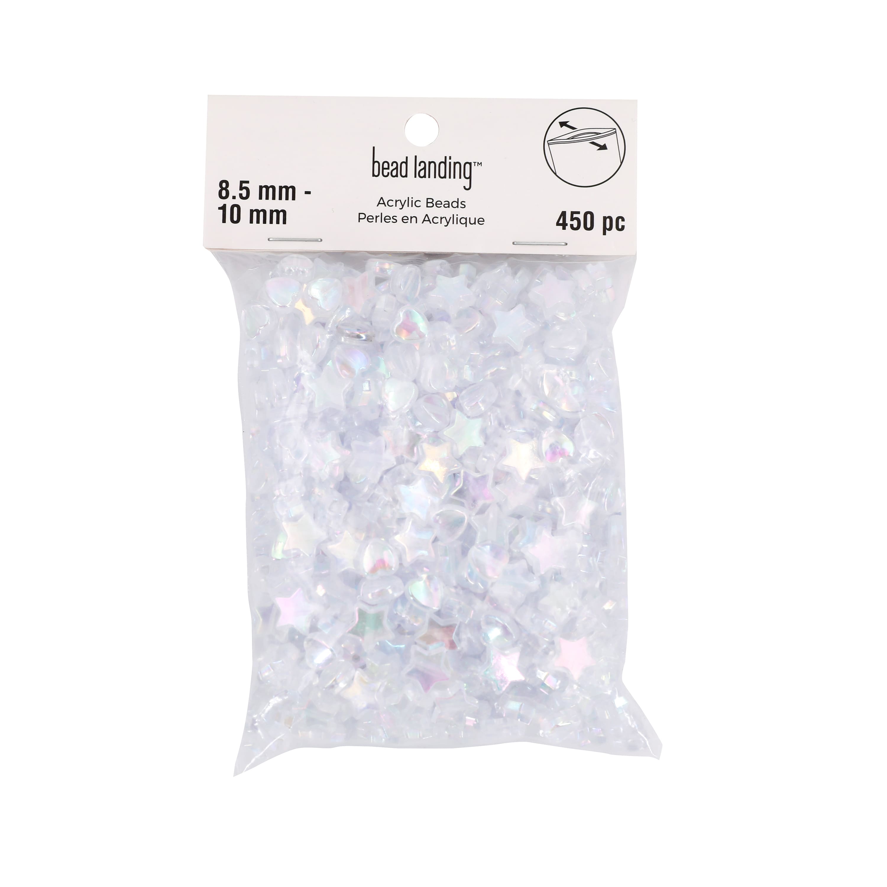 Clear AB Star & Heart Acrylic Beads, 450ct. by Bead Landing™