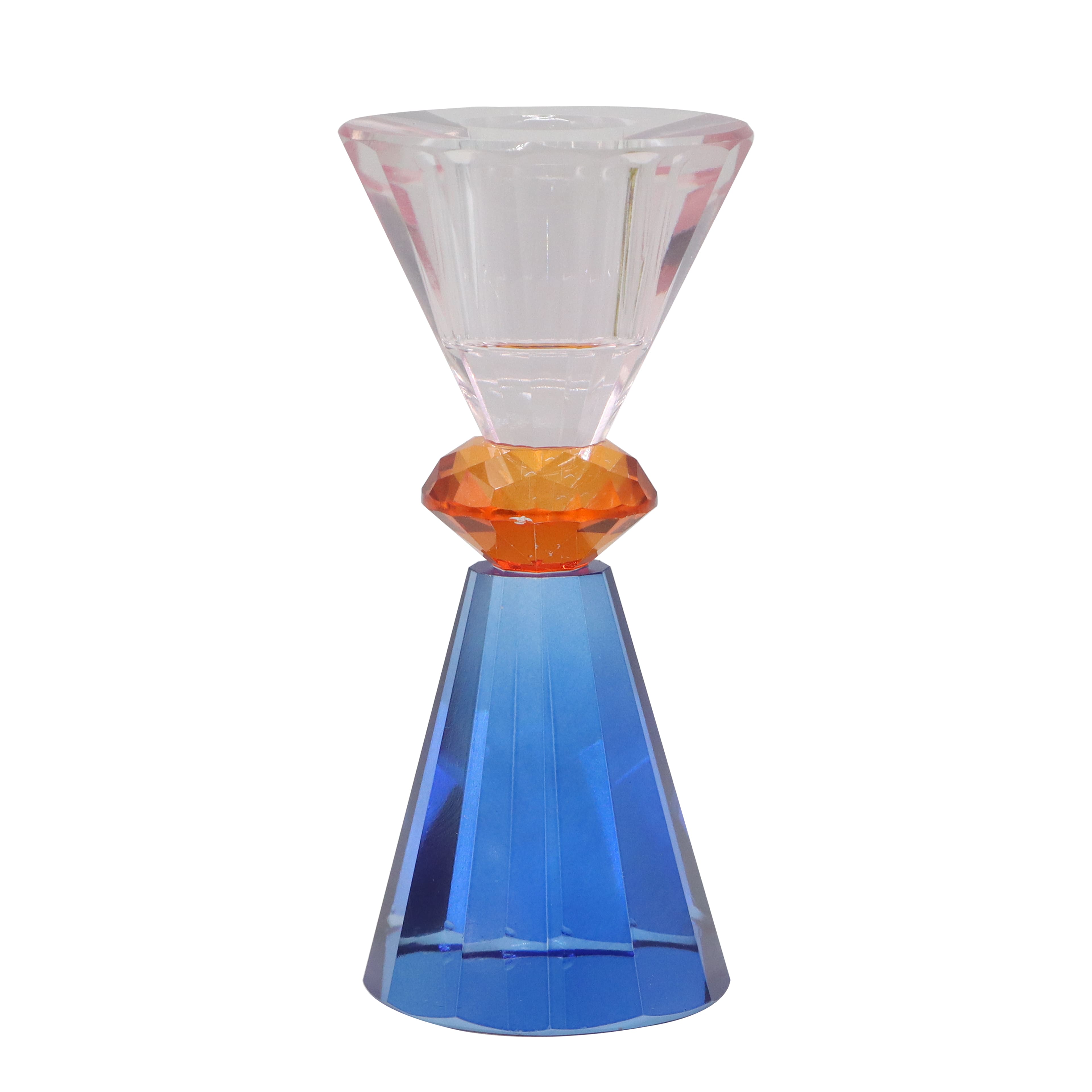 Porte-bougie fine conique en verre d'Ashland