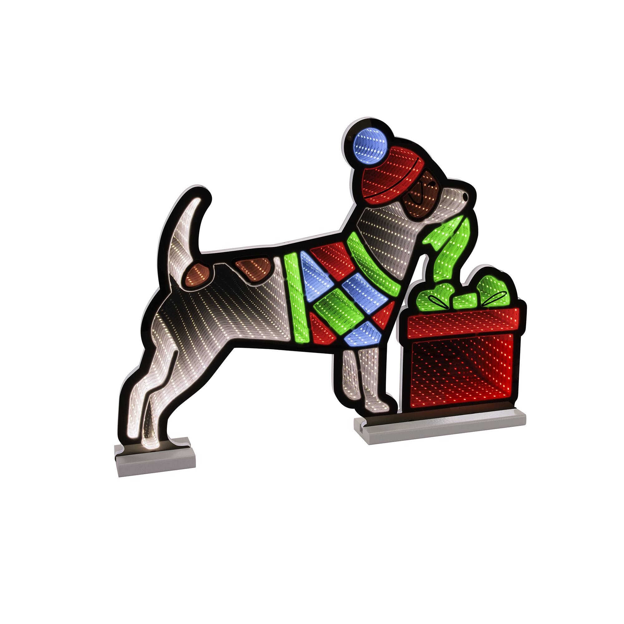 Melrose 24" Dog with Christmas Present EkkoLight