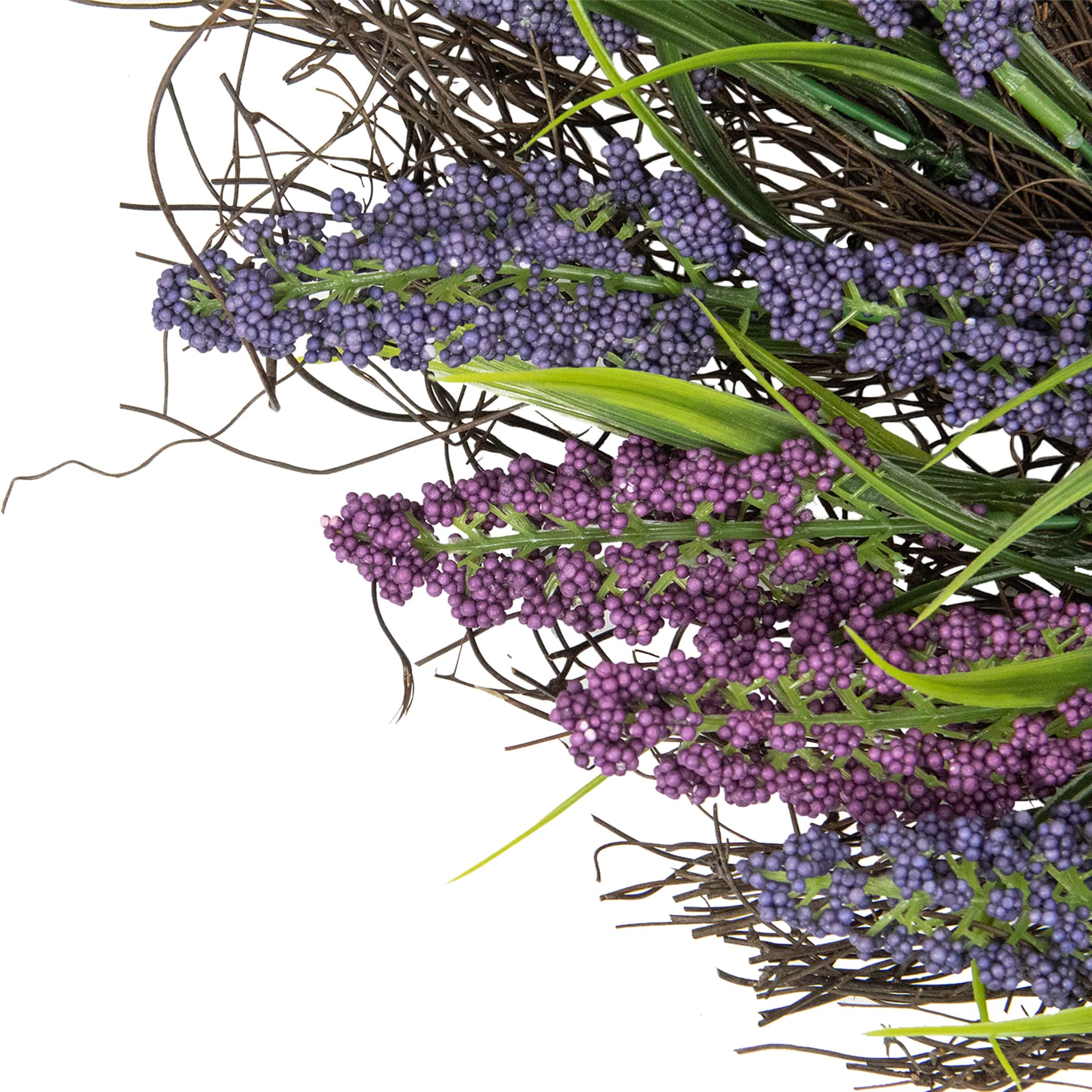22'' Lavender Spiral Vine Artificial Wreath