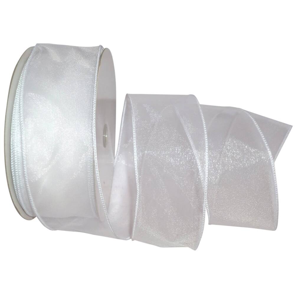 JAM Paper 2.5" x 50yd. Sheer Wired Ribbon