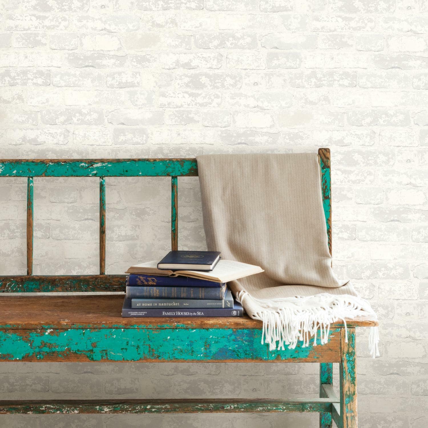 RoomMates Stuccoed Brick Peel & Stick Wallpaper