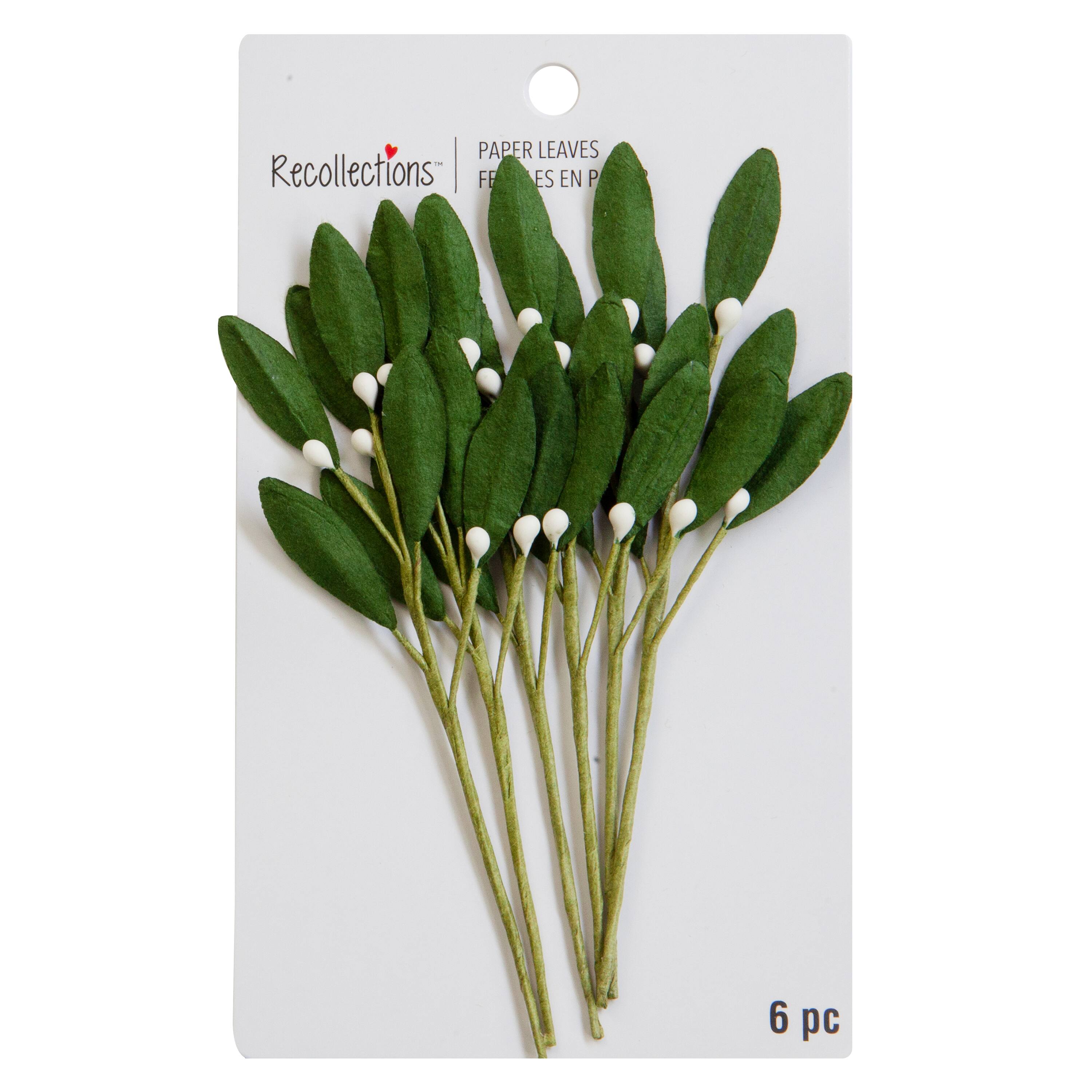 12 Packs: 6 ct. (72 total) Paper Boxwood Leaf Embellishments by Recollections™