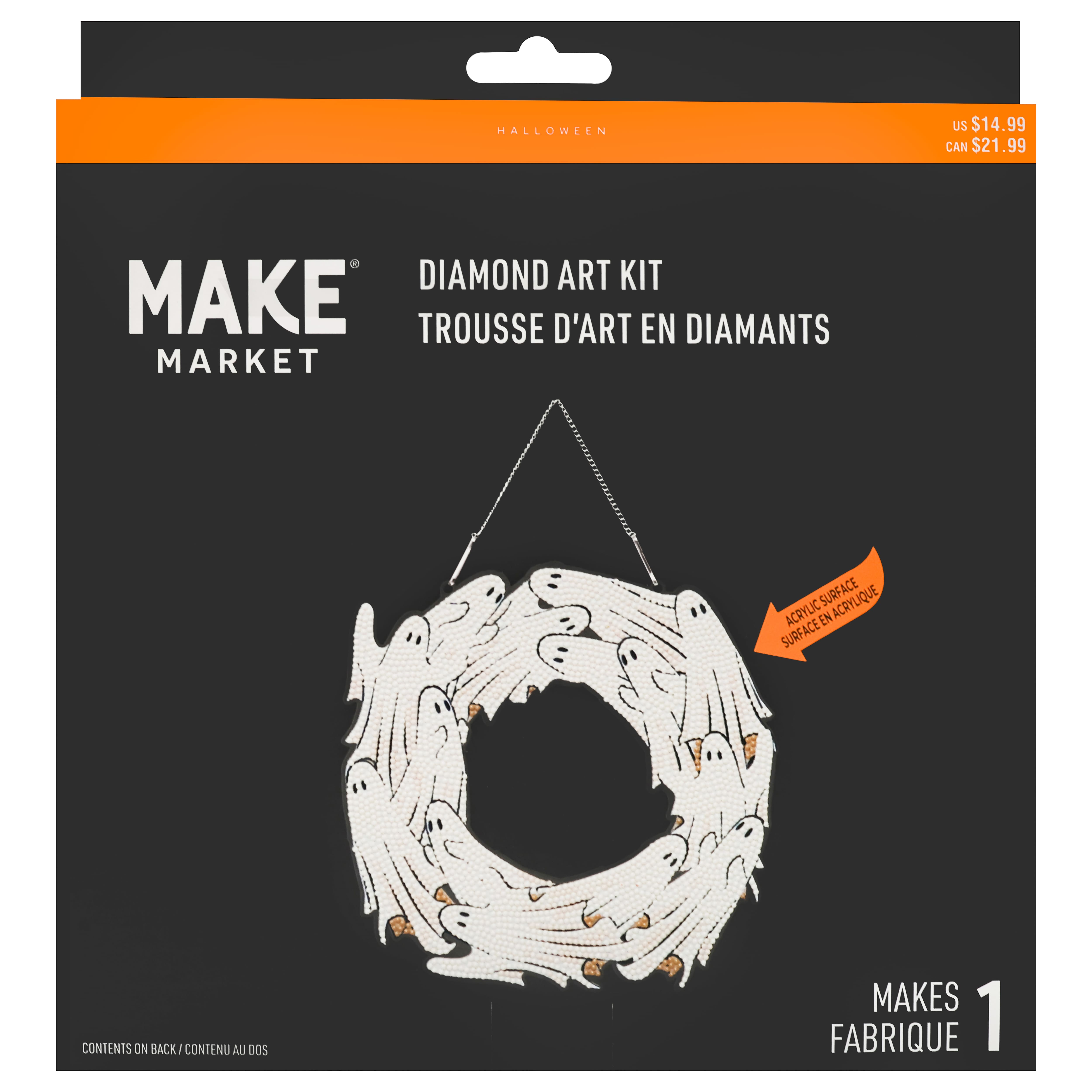 8" Ghosts Wreath Diamond Art Kit by Make Market®