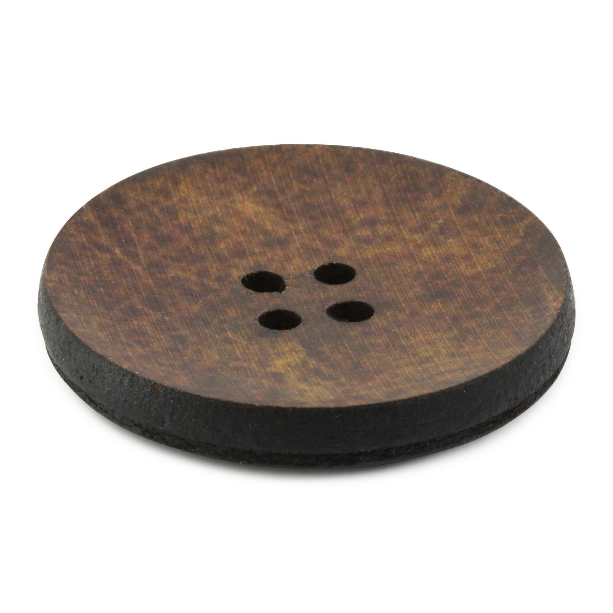 Dritz® 30mm Medium Brown Recycled Leather Round Button, 3ct.