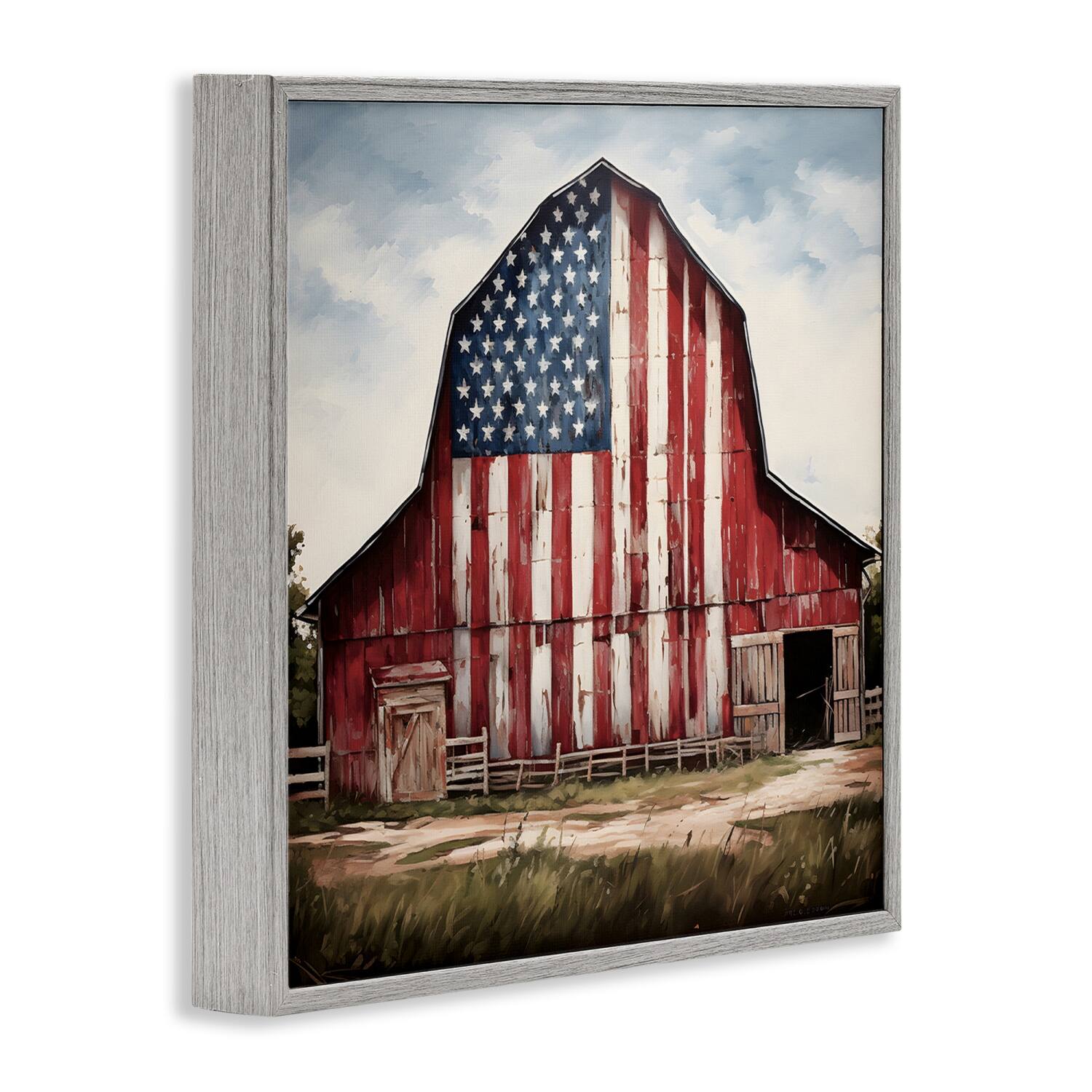 Stupell Industries Americana Barn View Framed Giclee Art