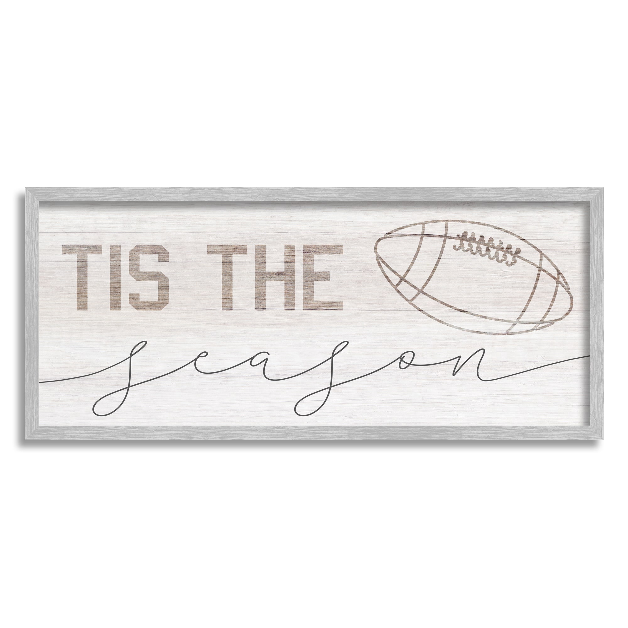 Stupell Industries Tis The Season Football Framed Giclee Art