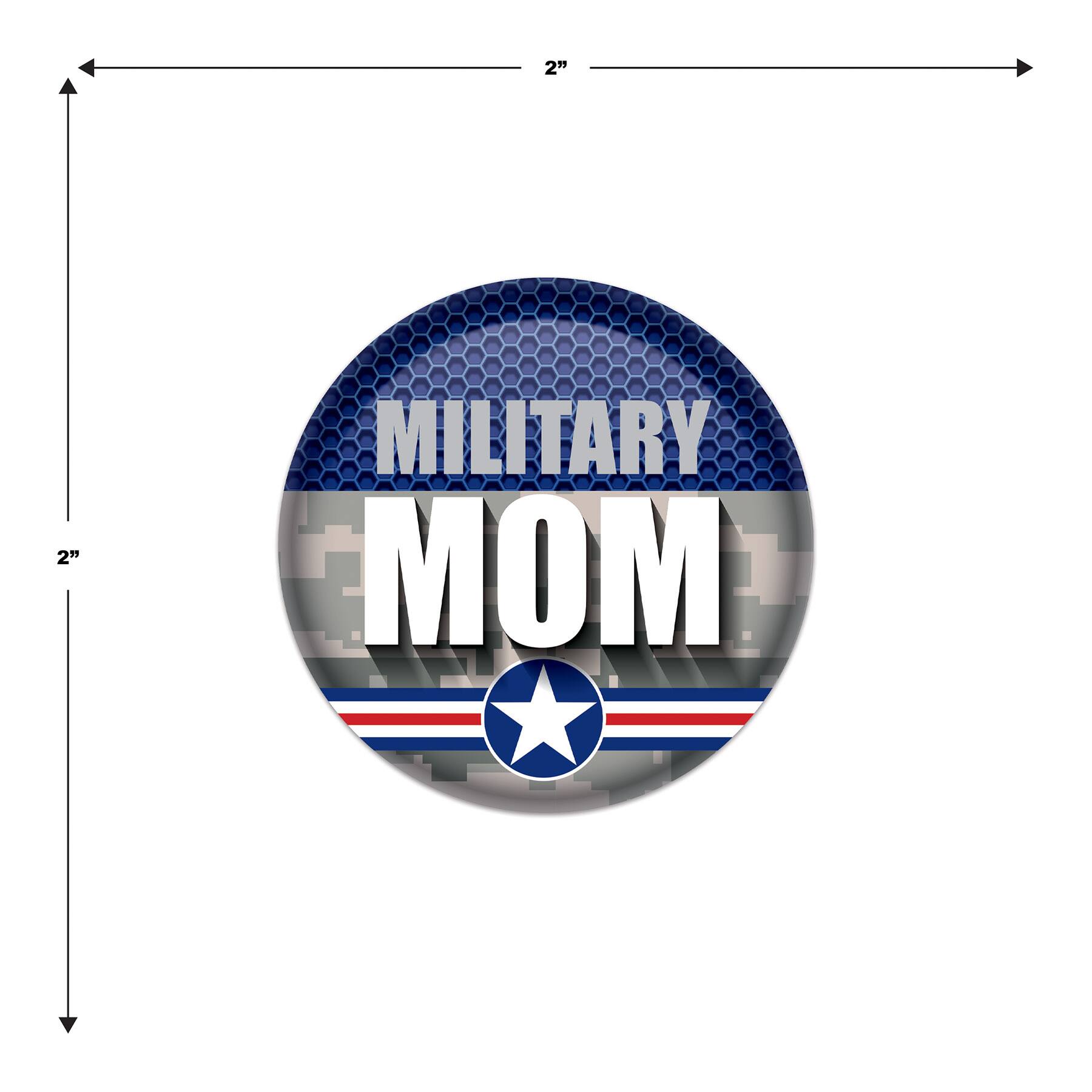 Beistle 2" Camouflage Military Mom Buttons, 6ct.