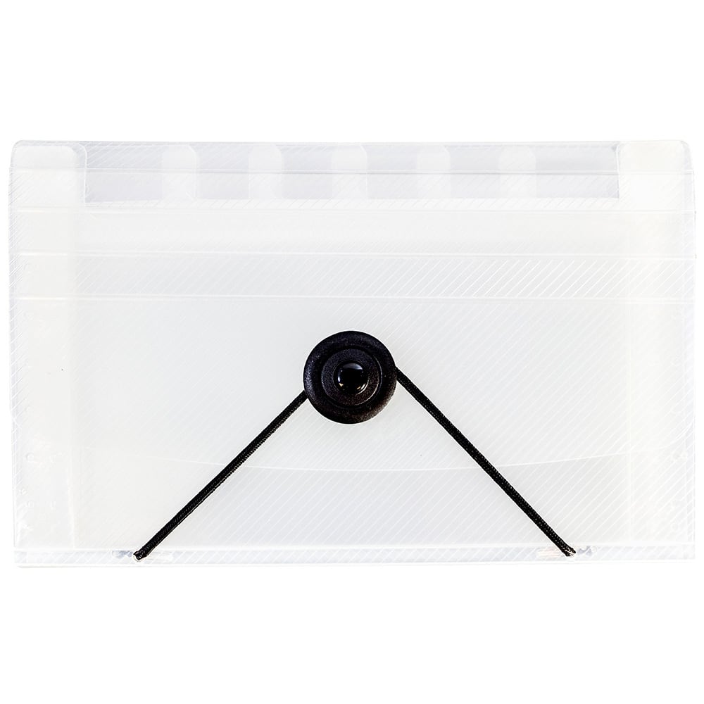 JAM Paper Coupon Size 13 Clear Pocket Plastic Expanding File Accordion Folder 4.25" x 6.75"