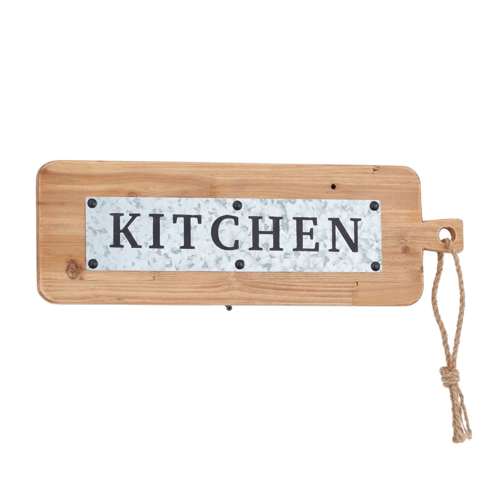 Brown Fir Modern Farmhouse Wall Decor, 8" x 24" x 1"