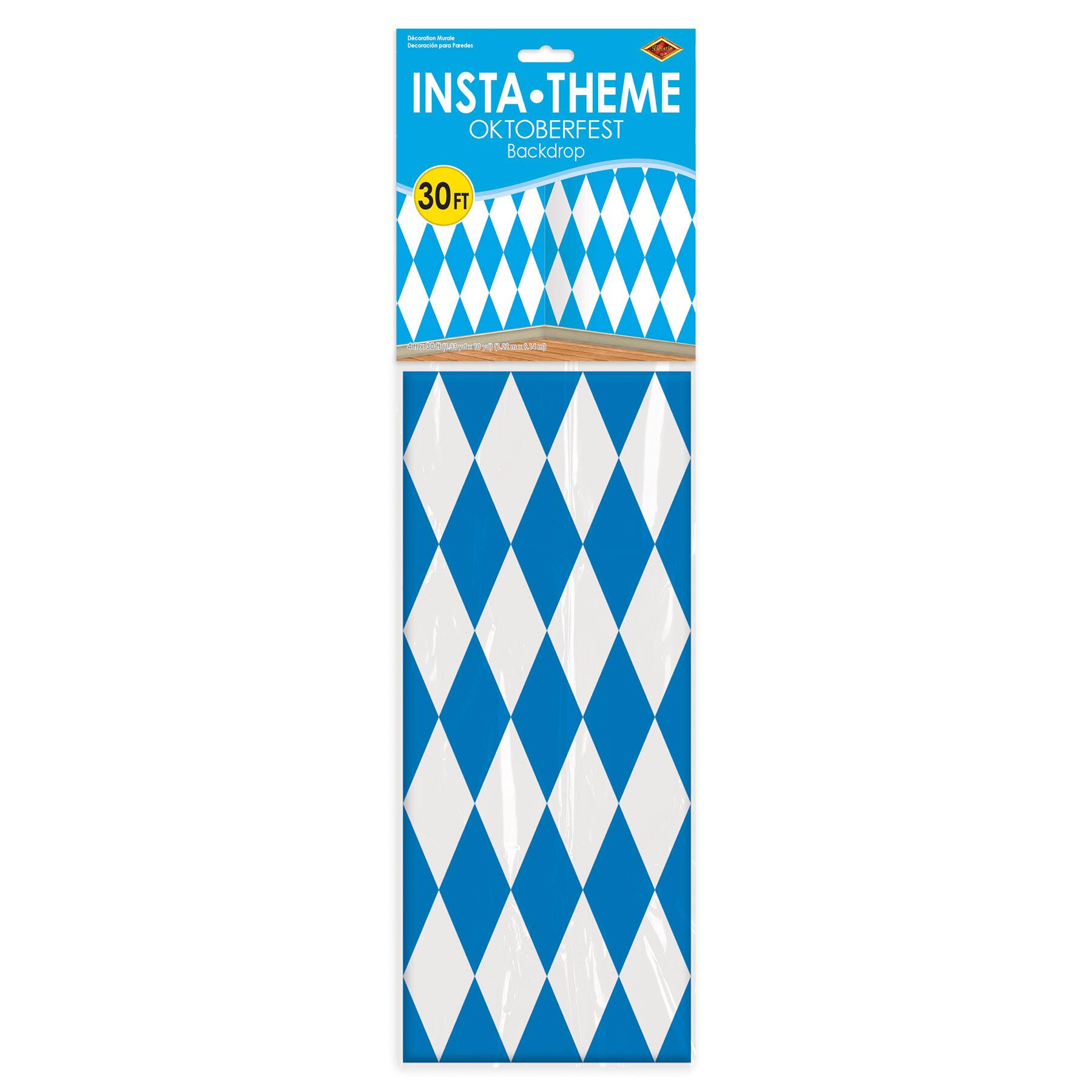 Beistle 30ft. Blue and White Oktoberfest Backdrop