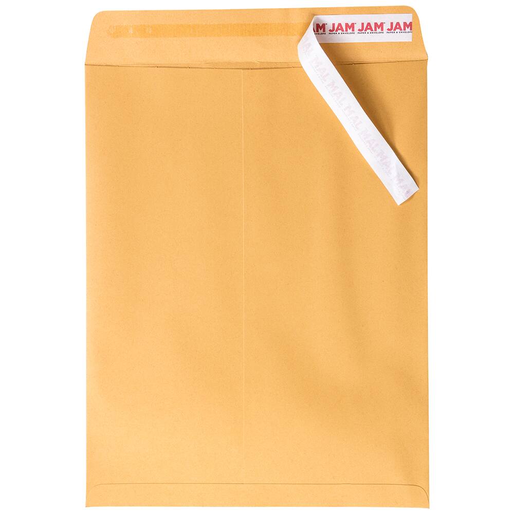 JAM Paper 10" x 13" Brown Kraft Manila Open End Catalog Premium Envelopes