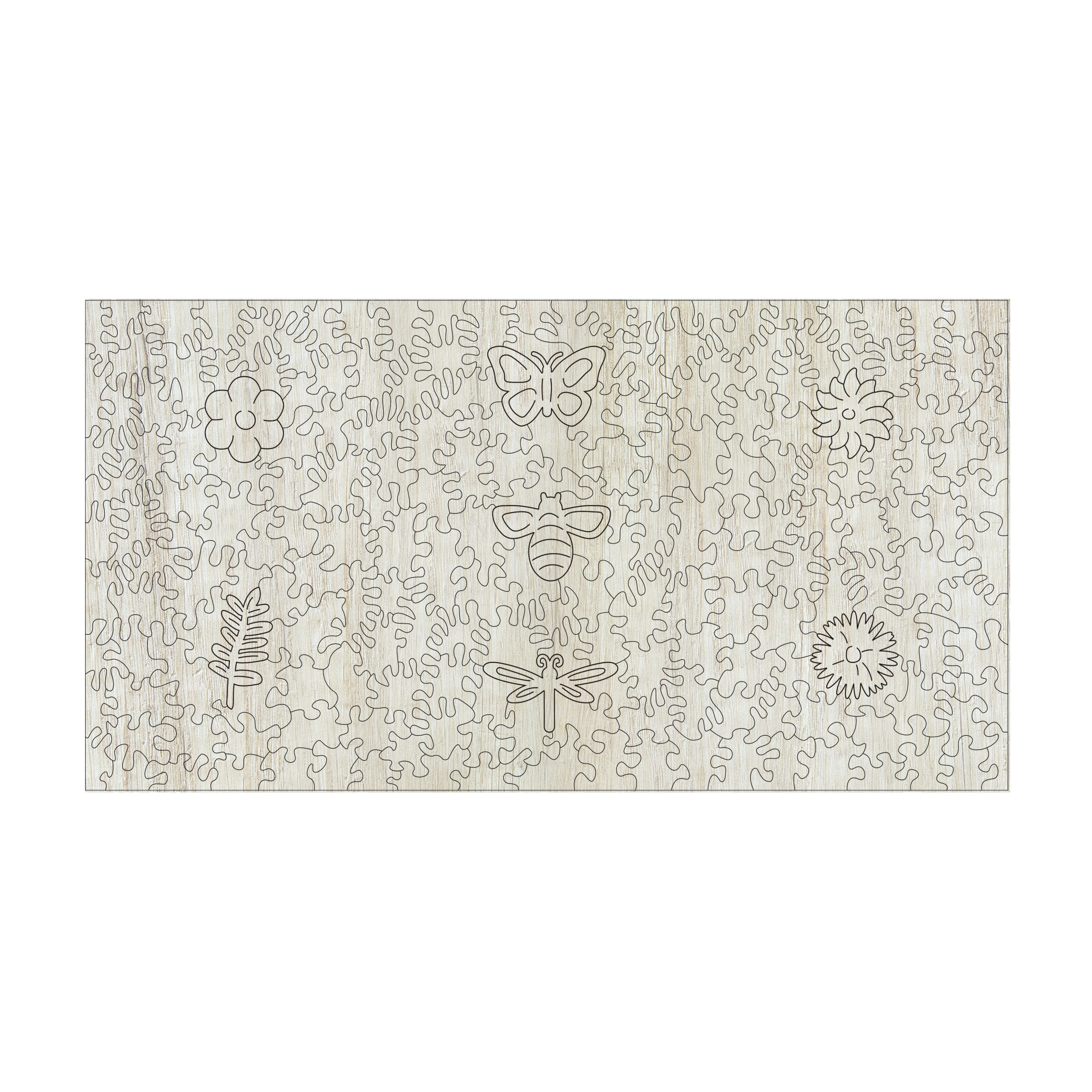 Wooden Jigsaw Puzzle Set - Elephant & Sprung: 406 Pcs