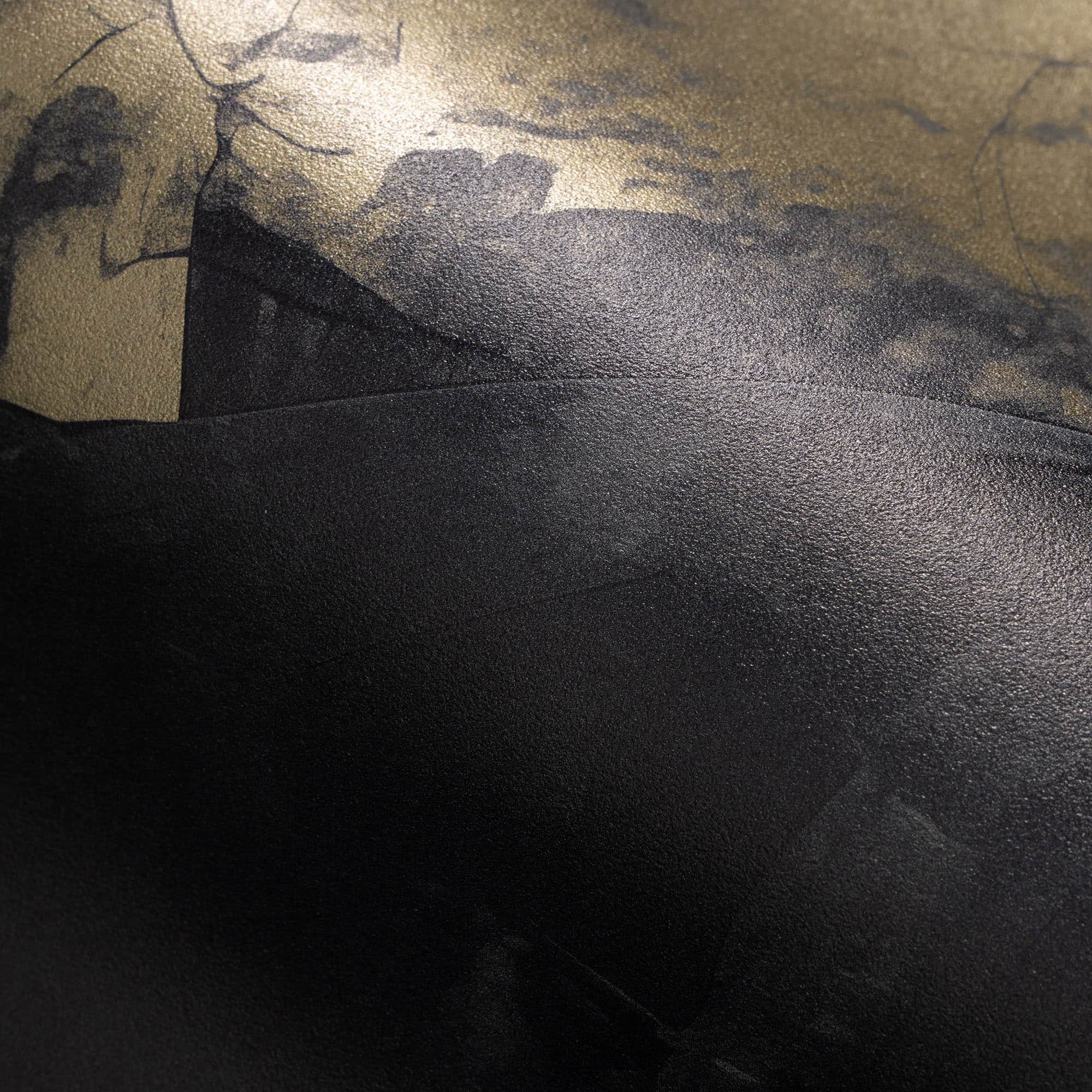 Designs Direct Obsidian Gold Stoneworks Black Wall Mural