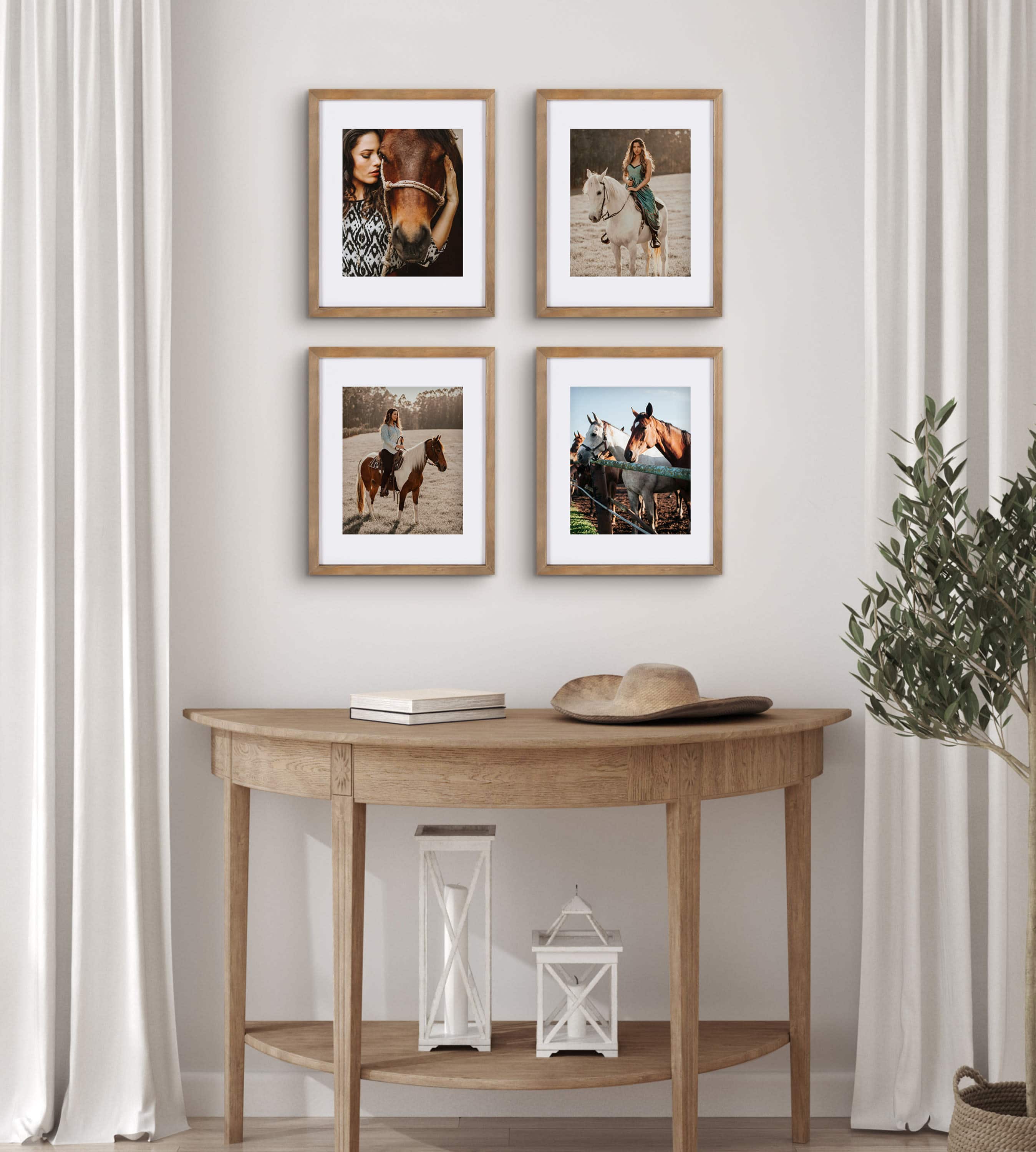 Kate and Laurel 11" x 14" Gallery Picture Wood Frame 8" x 10" with Mat, 4ct.