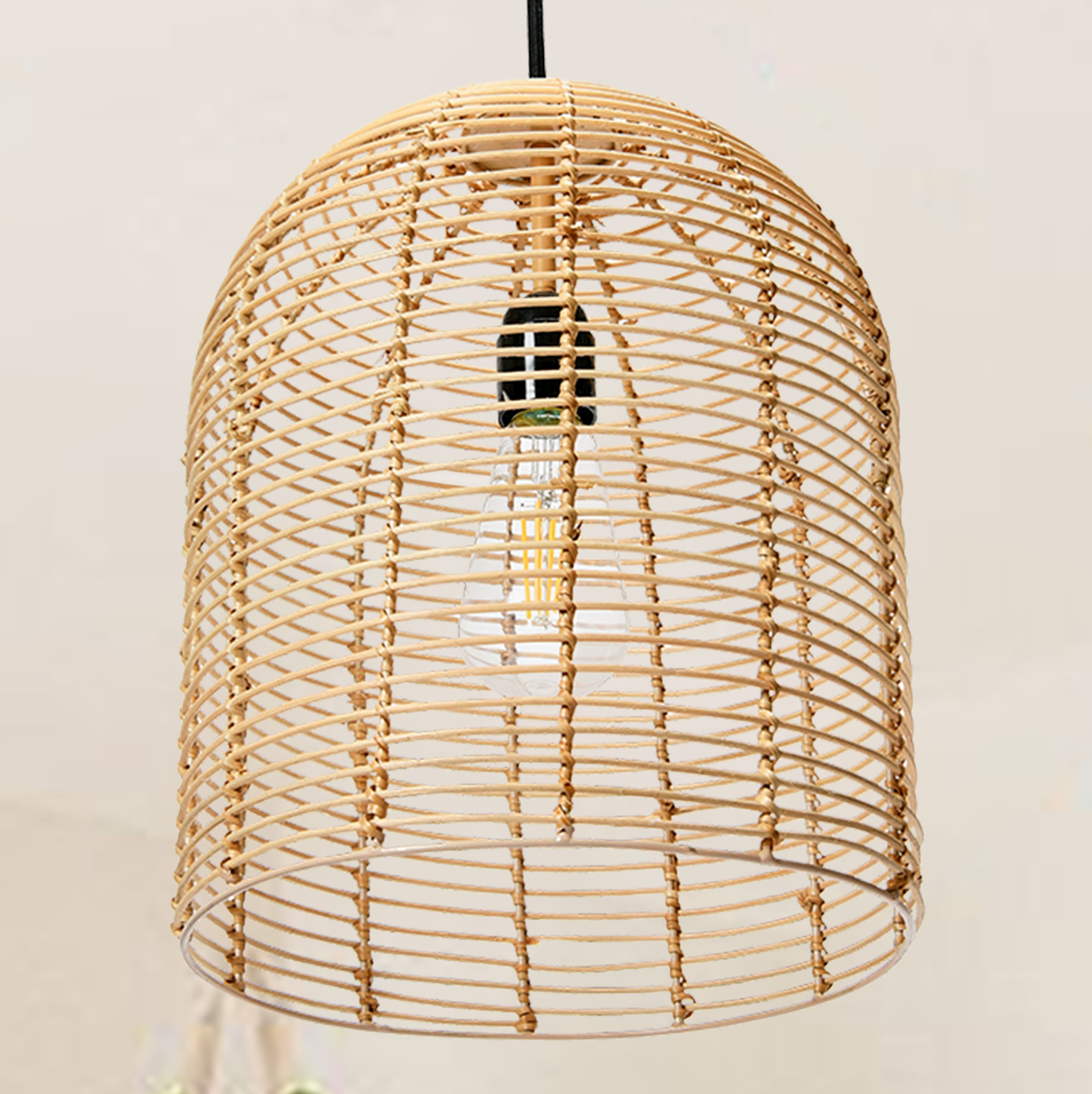 Hello Honey® Modern Boho Handwoven Rattan Pendant Light