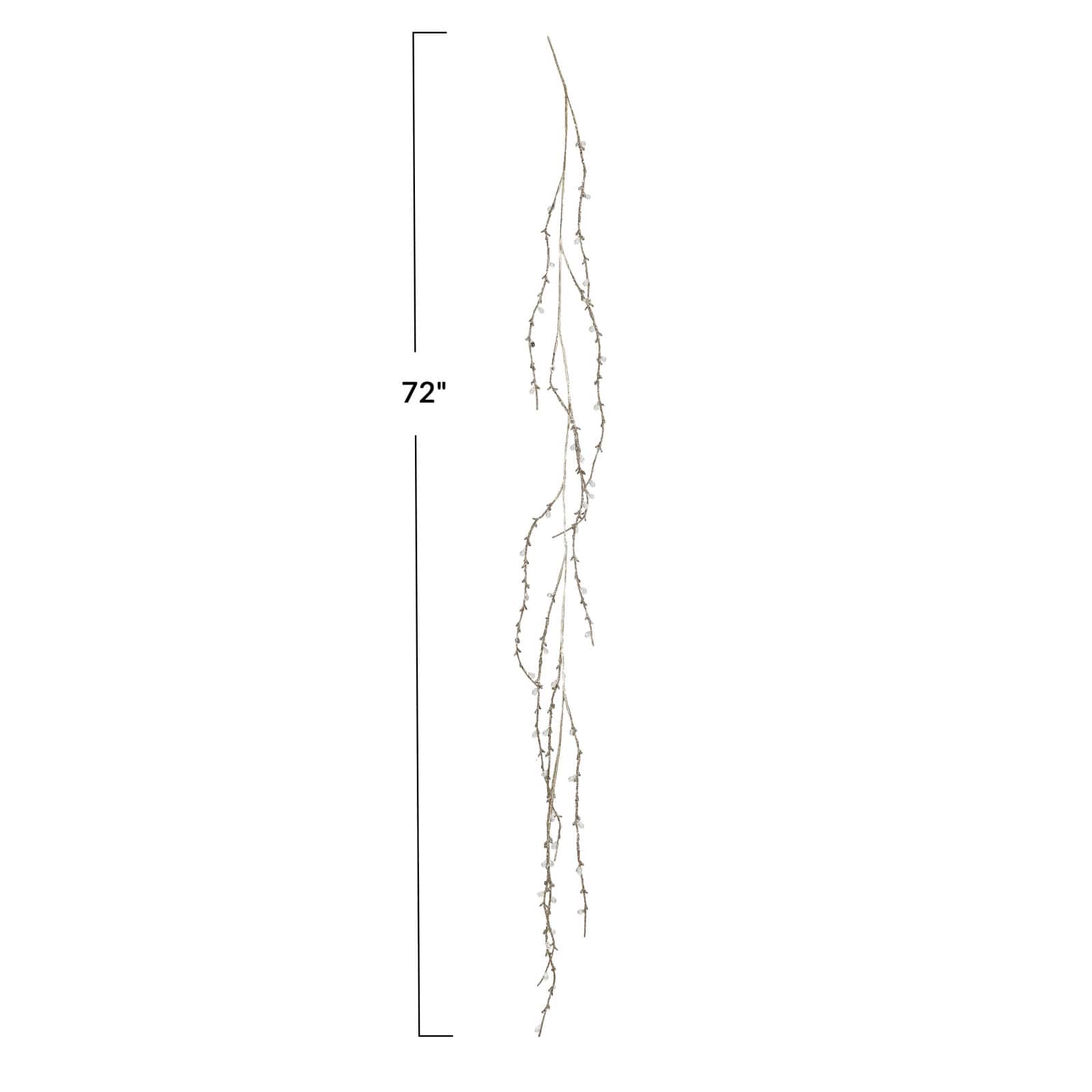 Hello Honey® 6ft. Gold Finish Faux Twig Garland with Acrylic Jewels & Glitter