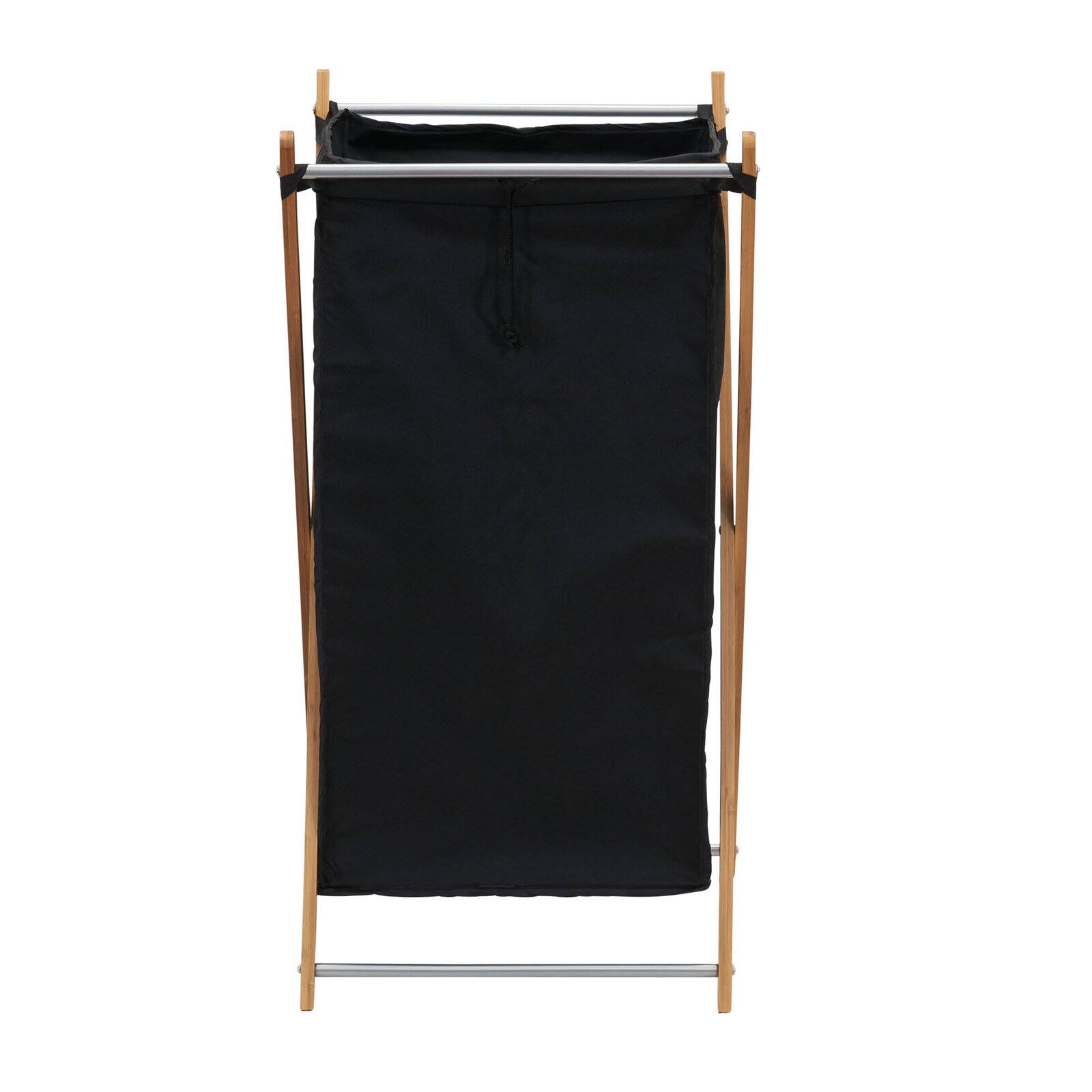 Household Essentials Small Black Collapsible X-Frame Laundry Basket