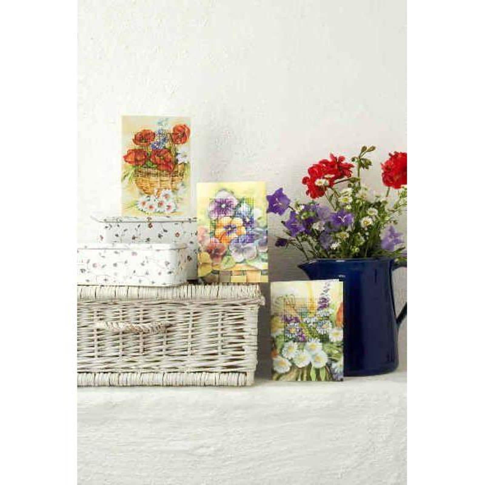 Orchidea Complete Cross Stitch Kit - Greetings Card Wild Flowers