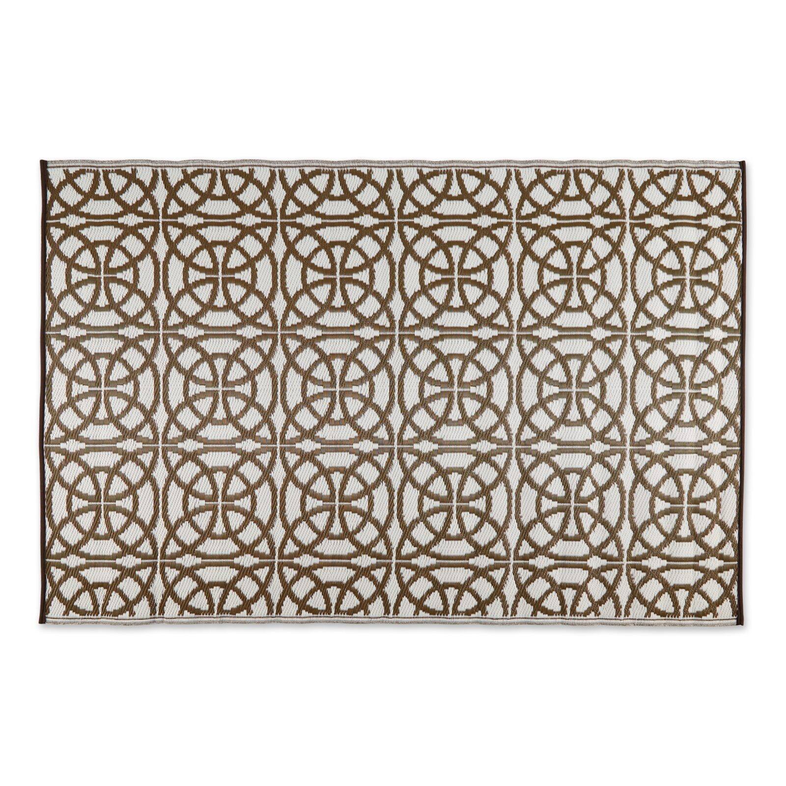 DII® Dark Brown Infinity Circle Outdoor Rug, 4ft. x 6ft.