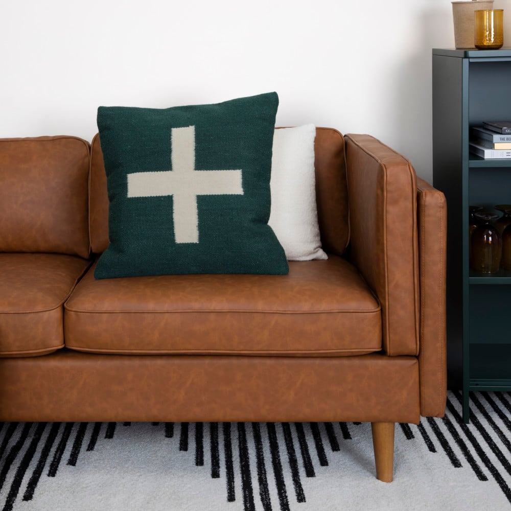 Hello Honey® 20" x 20" Swiss Cross Cotton Wool Throw Pillow