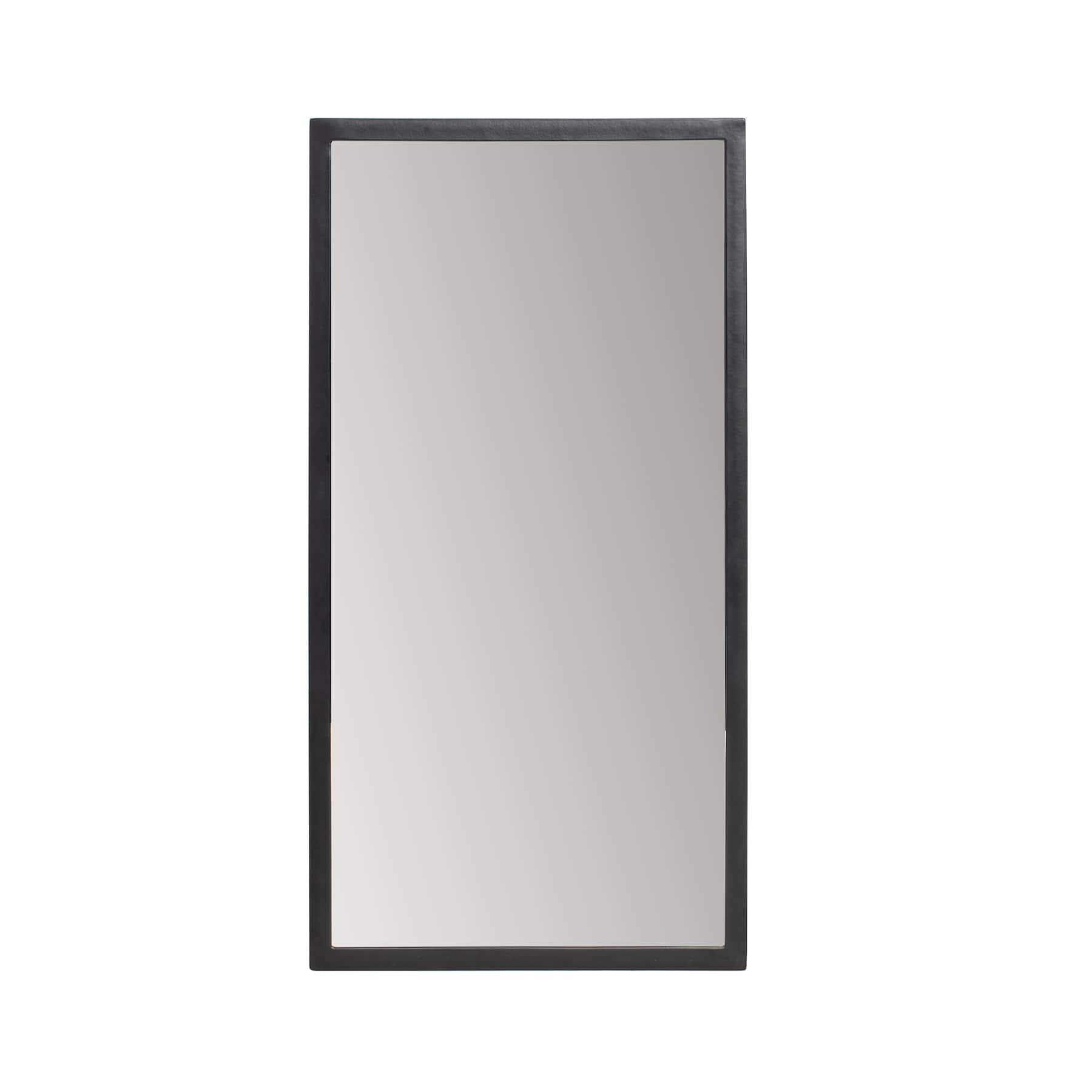 Habitat Mari 24" Black Rectangular Wall Mirror