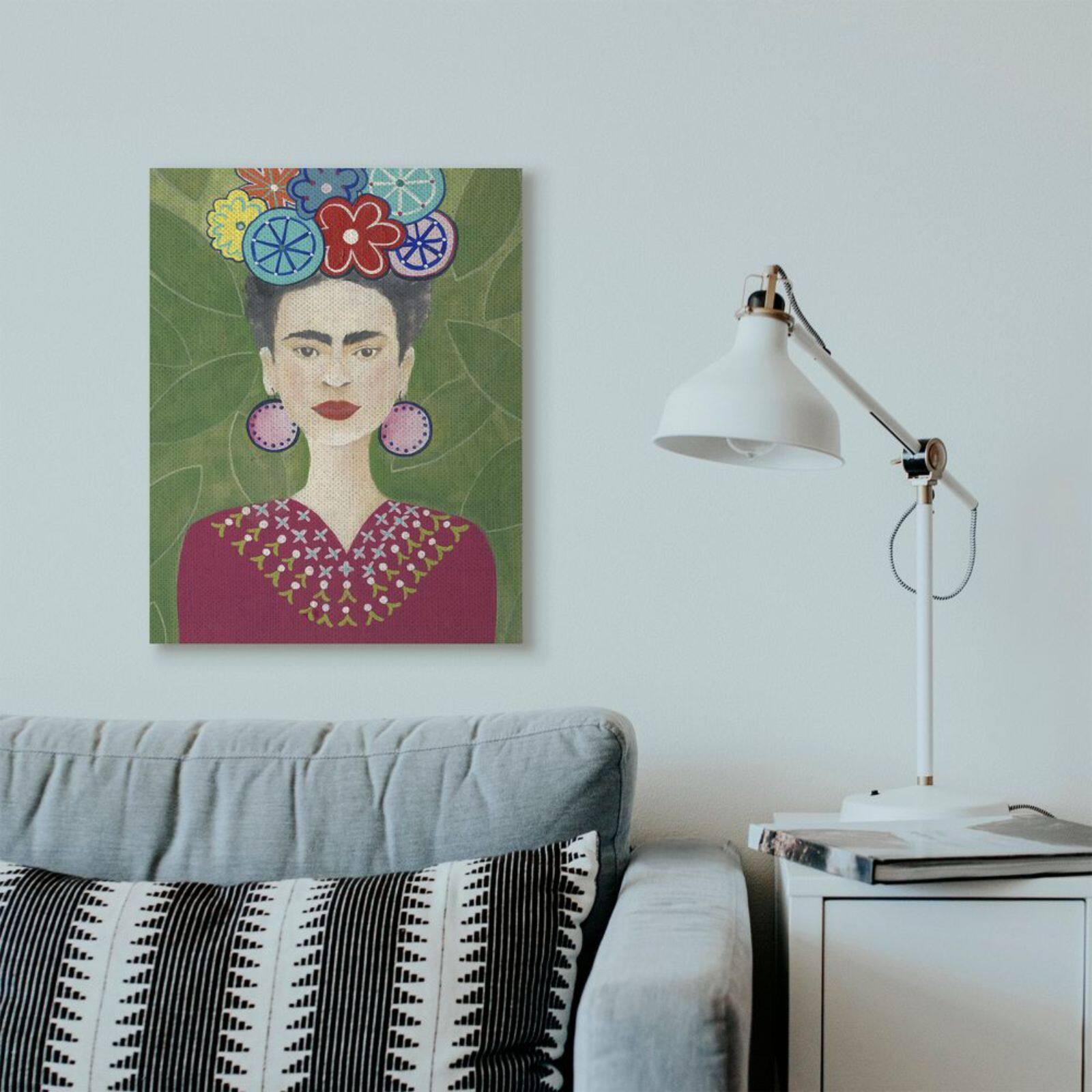 Stupell Industries Frida Green Fashion Painting Canvas Wall Art