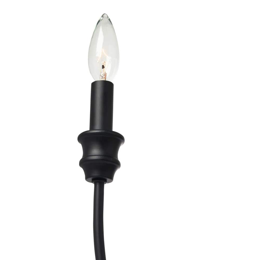 Hello Honey® Robert Stevenson Lighting Magnolia 18.5" Matte Black 3-Light White Washed Wood and Metal Chandelier