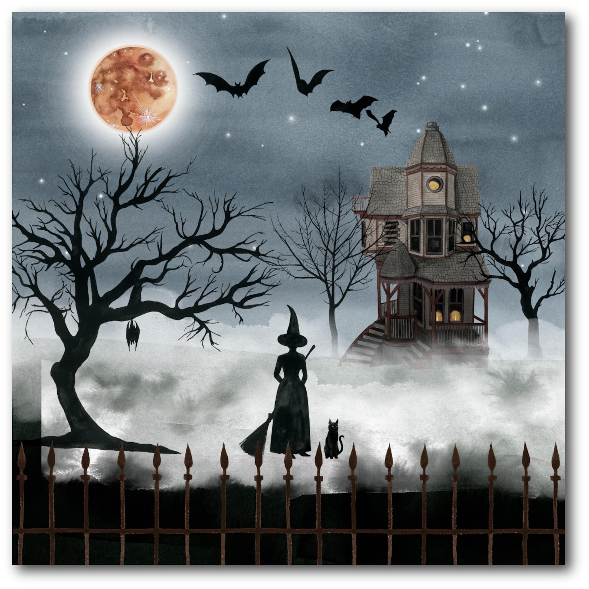 Michaels, Courtside Market® Harvest Moon I Gallery Wrapped Canvas Wall Art – Category: Halloween Wall Decor