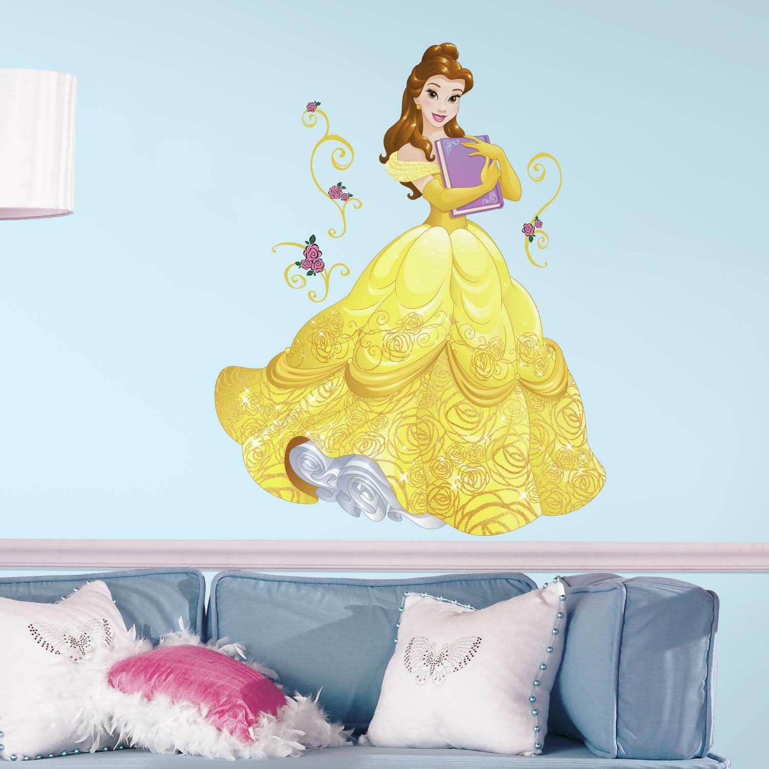 RoomMates Disney Princess Sparkling Belle Peel & Stick Giant Decals