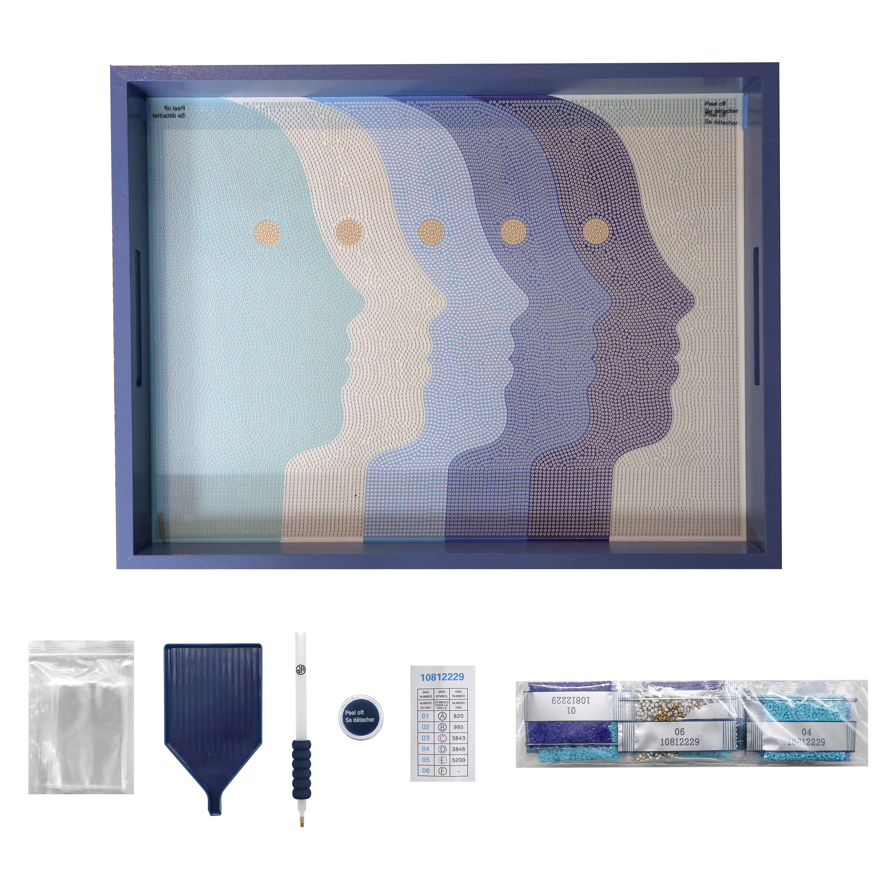 Jonathan Adler x Michaels 14" x 18" Blue Atlas Diamond Art Tray Kit