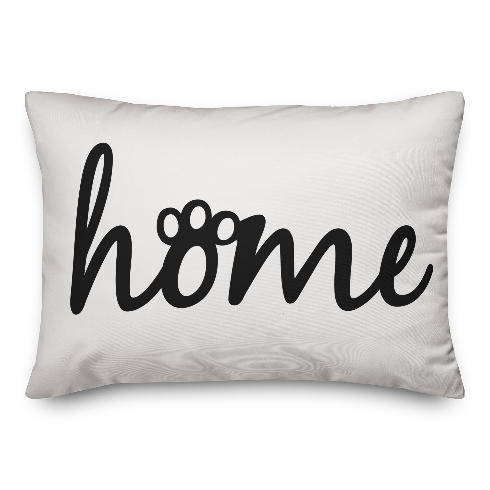 Home Paw Print Throw Pillow