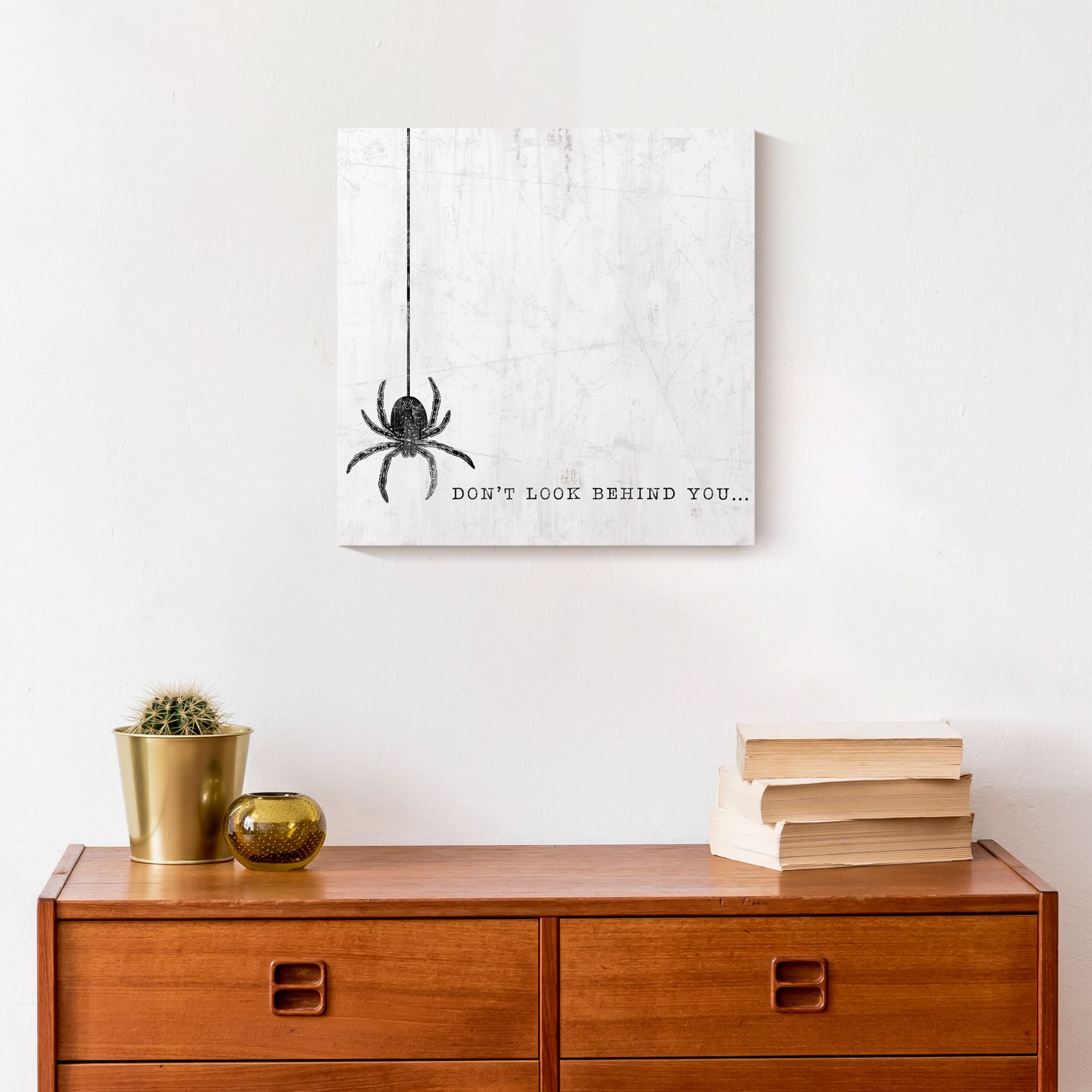 Don't Look Behind You Spider Canvas Wall Art