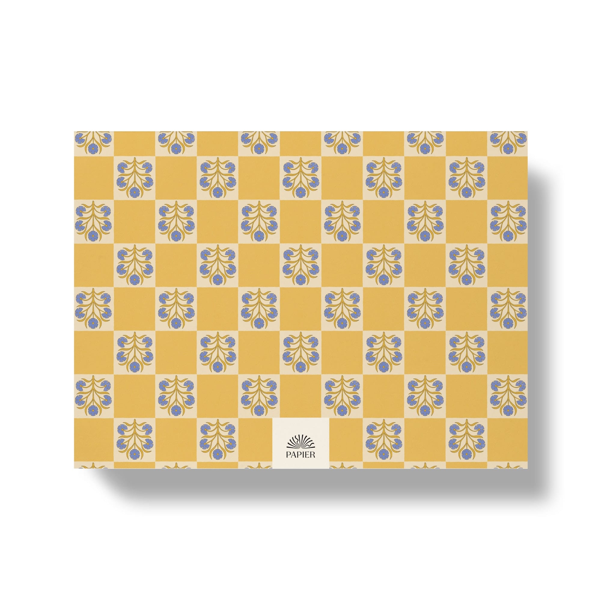 Papier 9.5" x 7" Floral Checkerboard Undated Weekly Desk Planner