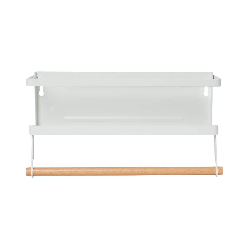 Household Essentials 12" Metal Spice Rack with Paper Towel Holder