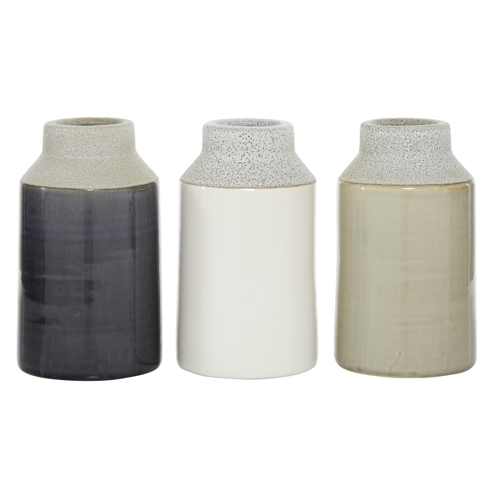 White Porcelain Coastal Style Vase Set