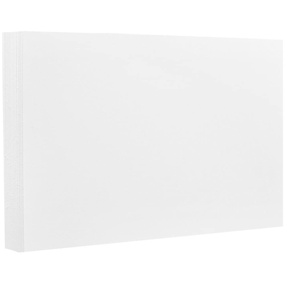 JAM Paper 5" x 6" White Blank Flat Note Cards