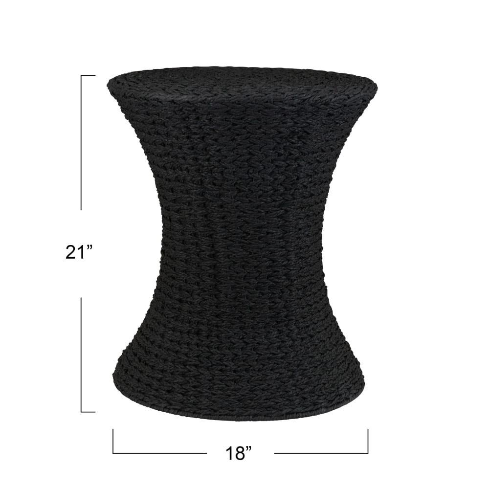Household Essentials 21" Woven Paper Rope Hourglass End Table