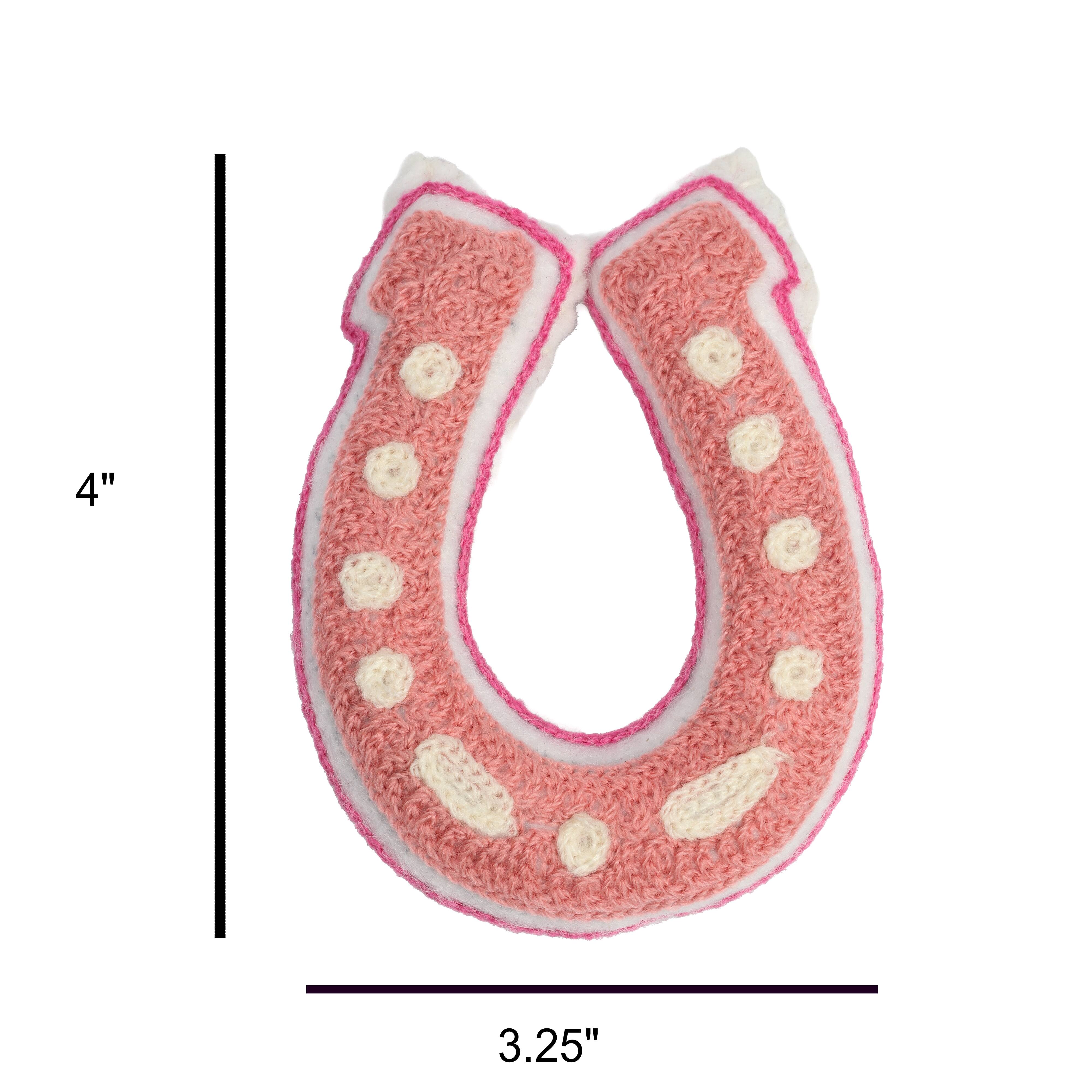 Pink Horseshoe Filled Patch Embellishment by Celebrate It™