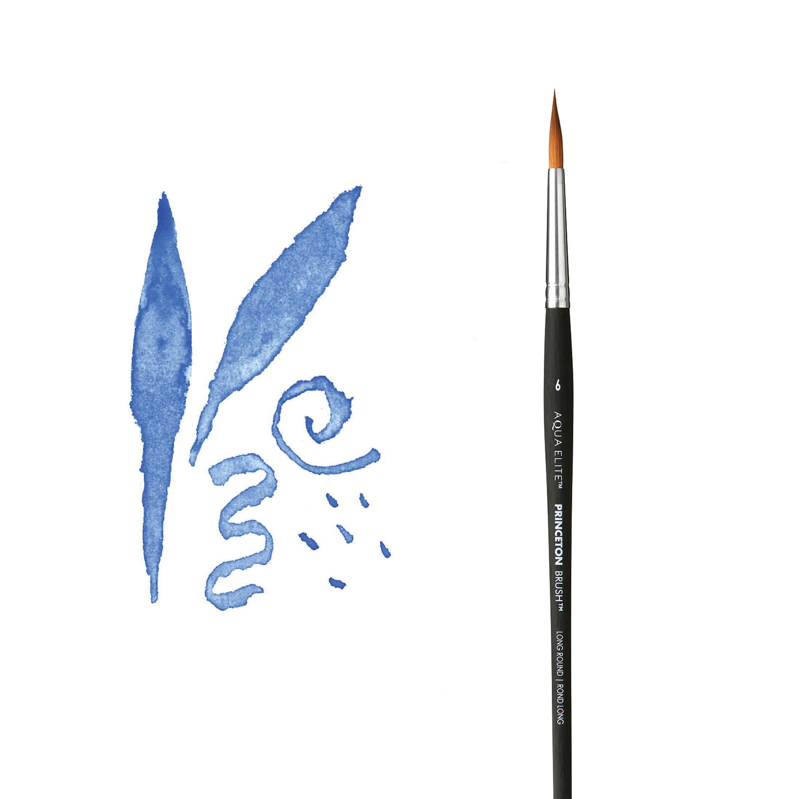 12 Pack: Princeton™ Aqua Elite™ Series 4850 Short Handle Long Round Brush
