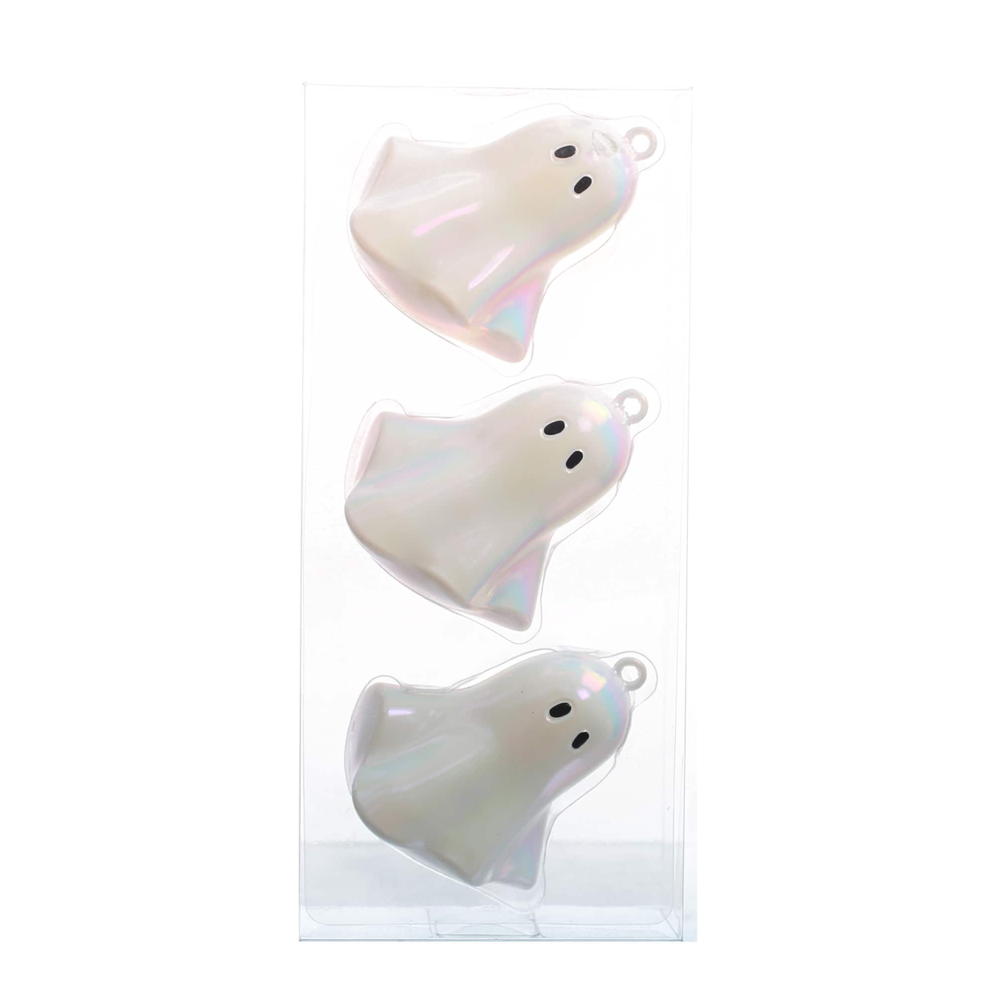 3 Pack Iridescent Ghost Halloween Ornaments by Ashland®