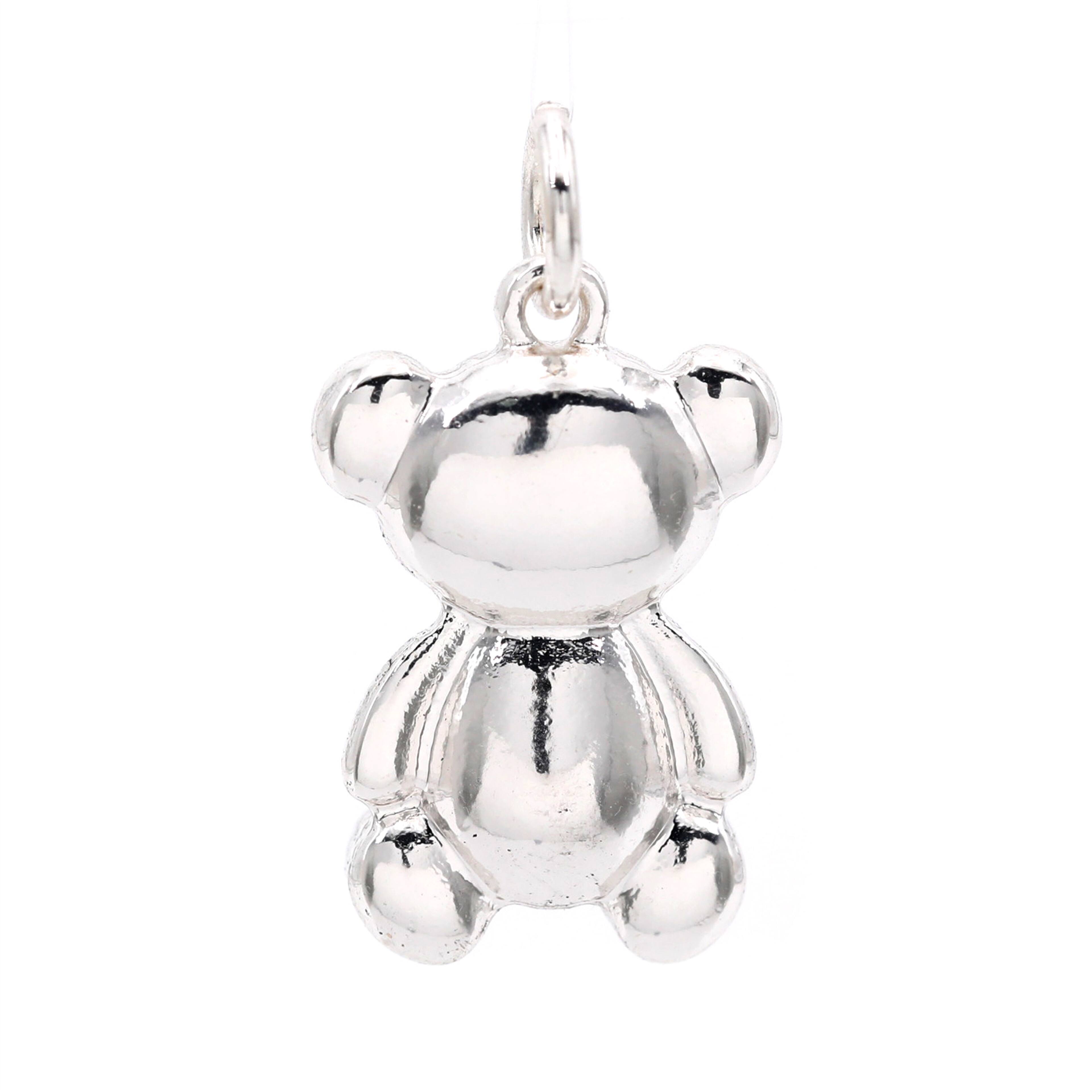 12 Pack: Silver Plated Teddy Bear Charm by Bead Landing™