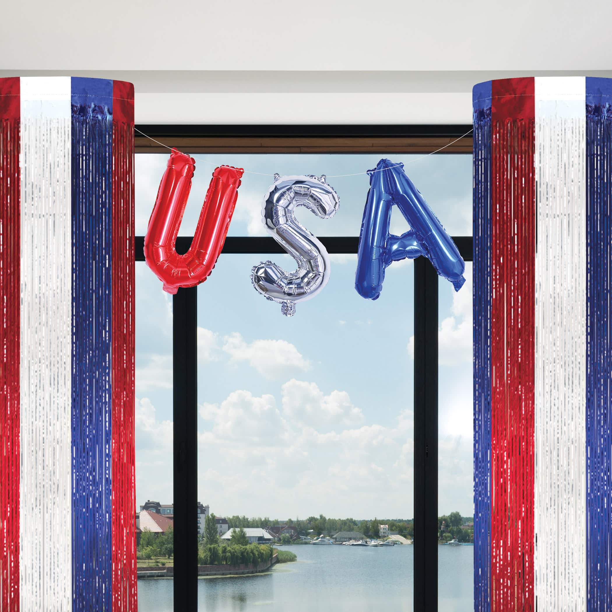 Beistle 36" USA Balloon Streamers, 4ct.