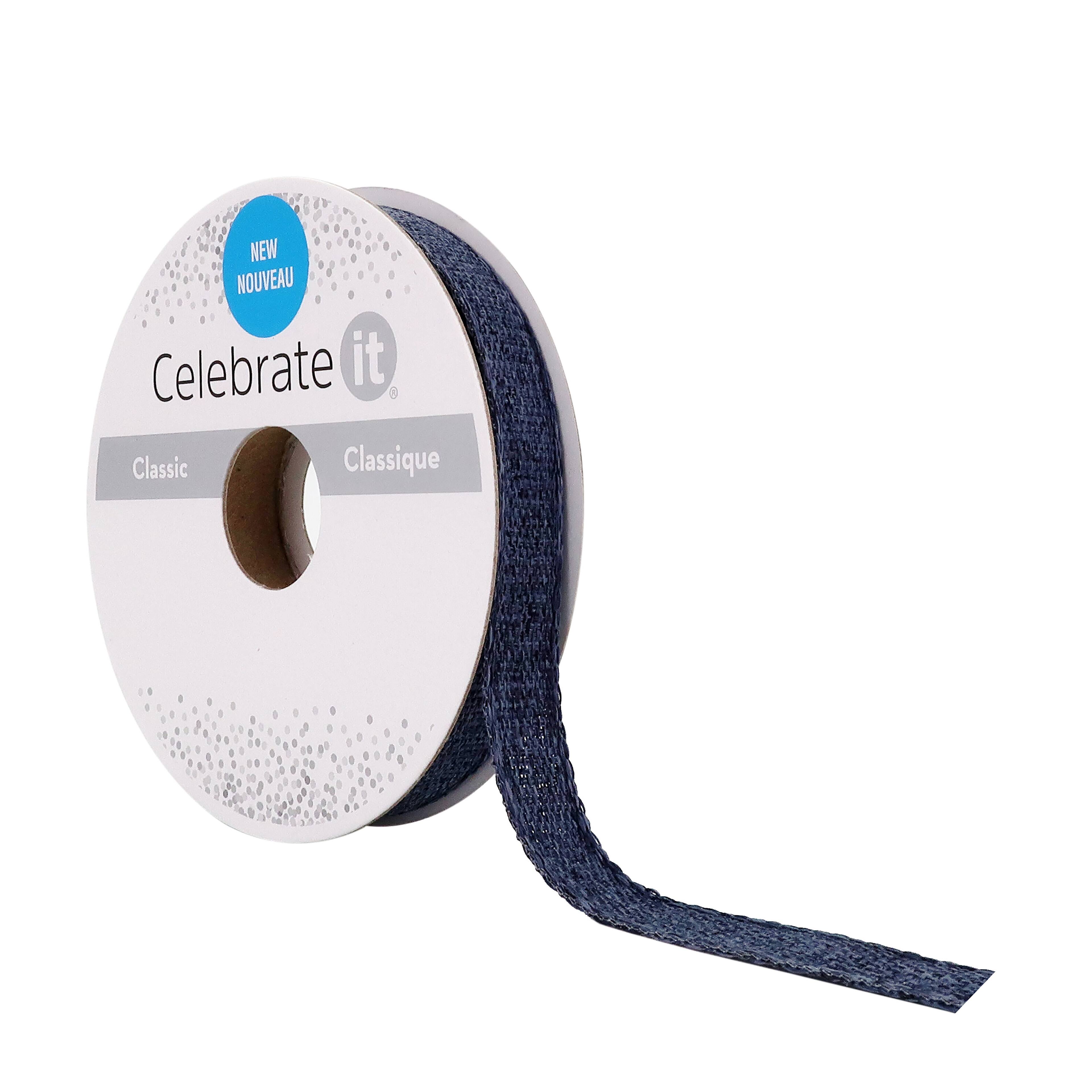 3/8" x 7yd. Faux Linen Ribbon by Celebrate It