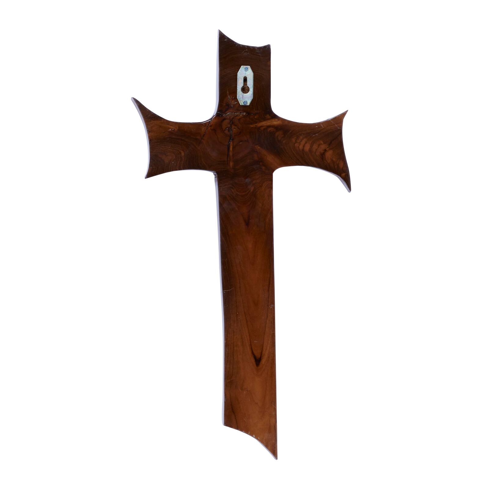 Brown Teak Wood Eclectic Style Wall Decor 20" x 10" x 1"