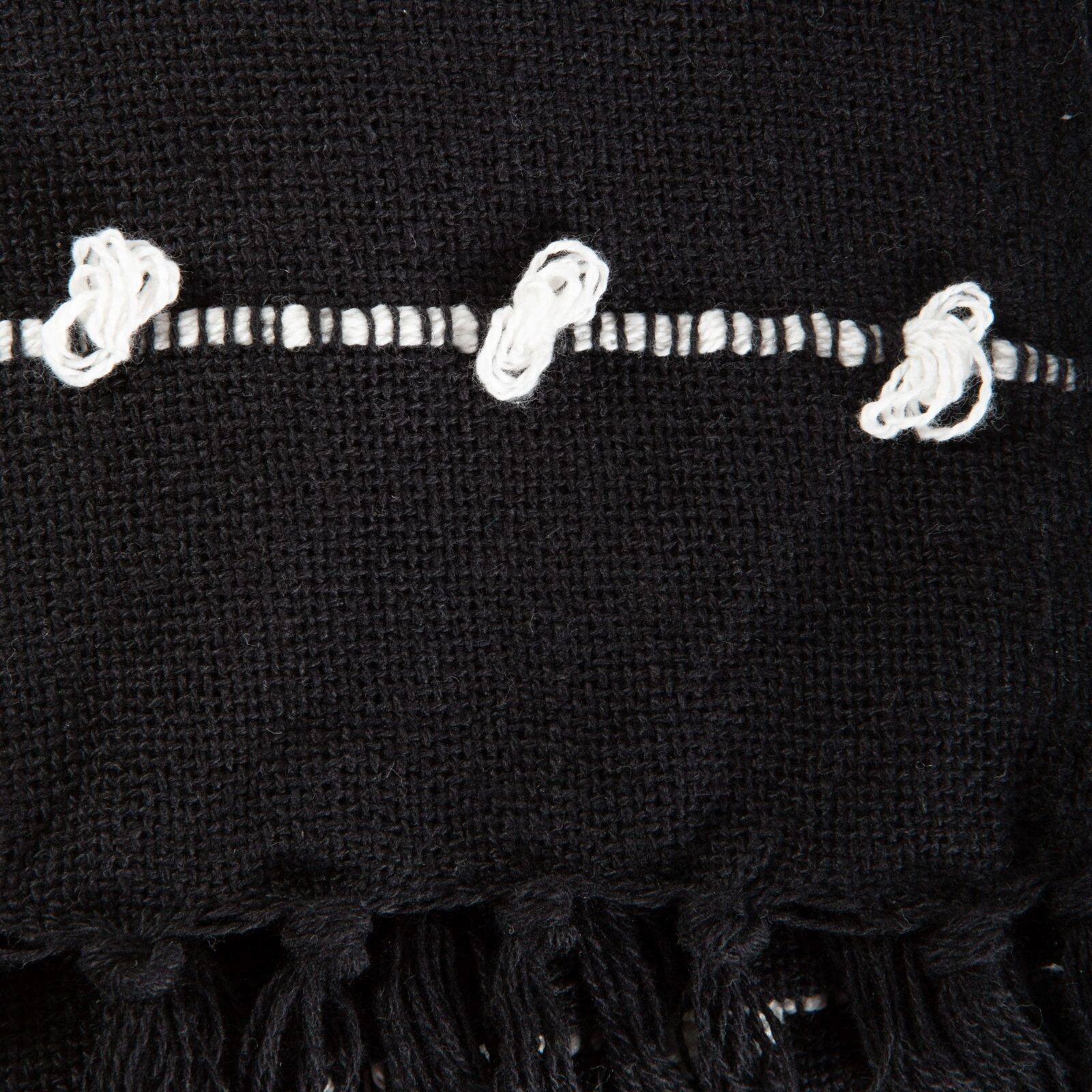 DII® Black Woven Loop Throw