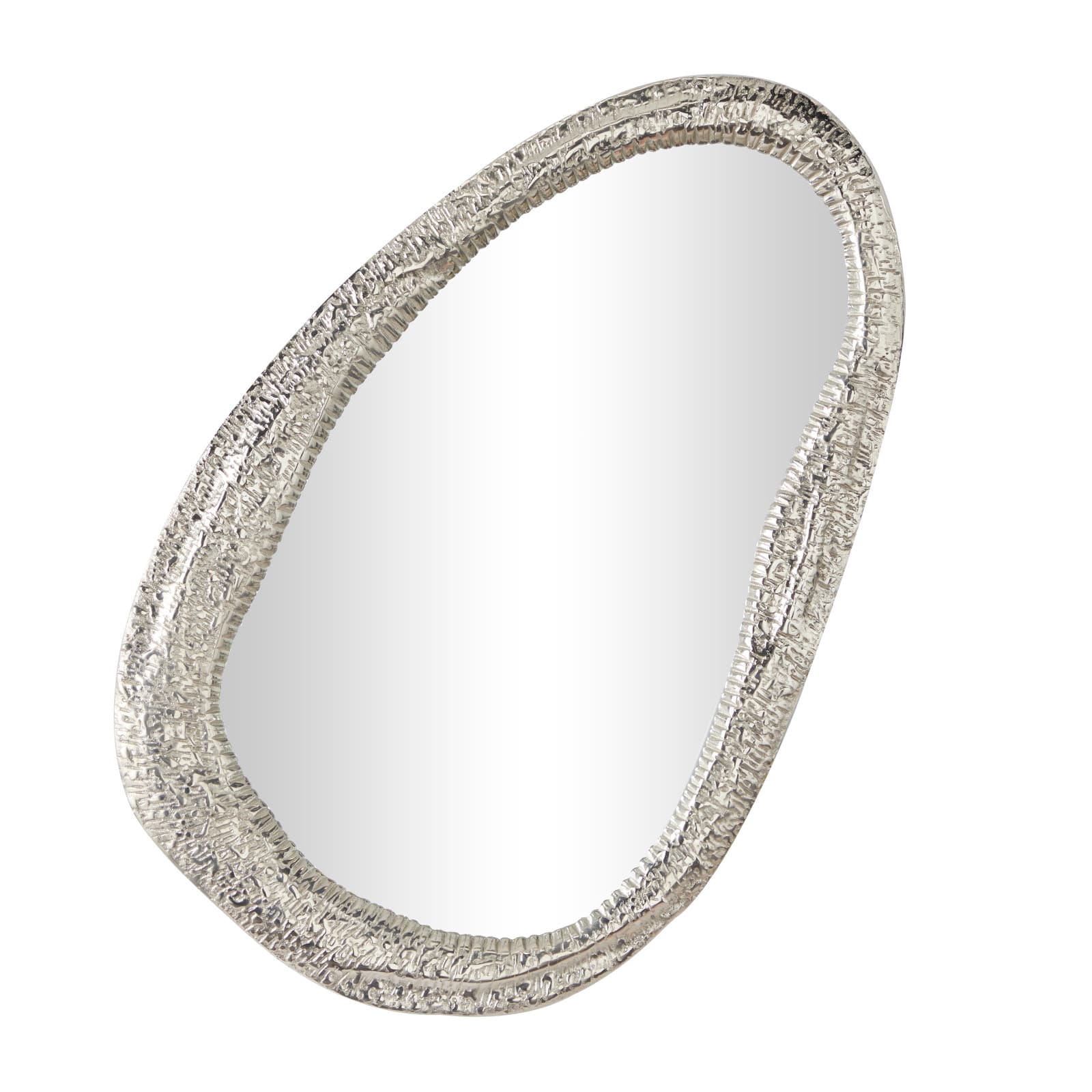 Silver Contemporary Wall Mirror, 23" x 2" x 35"