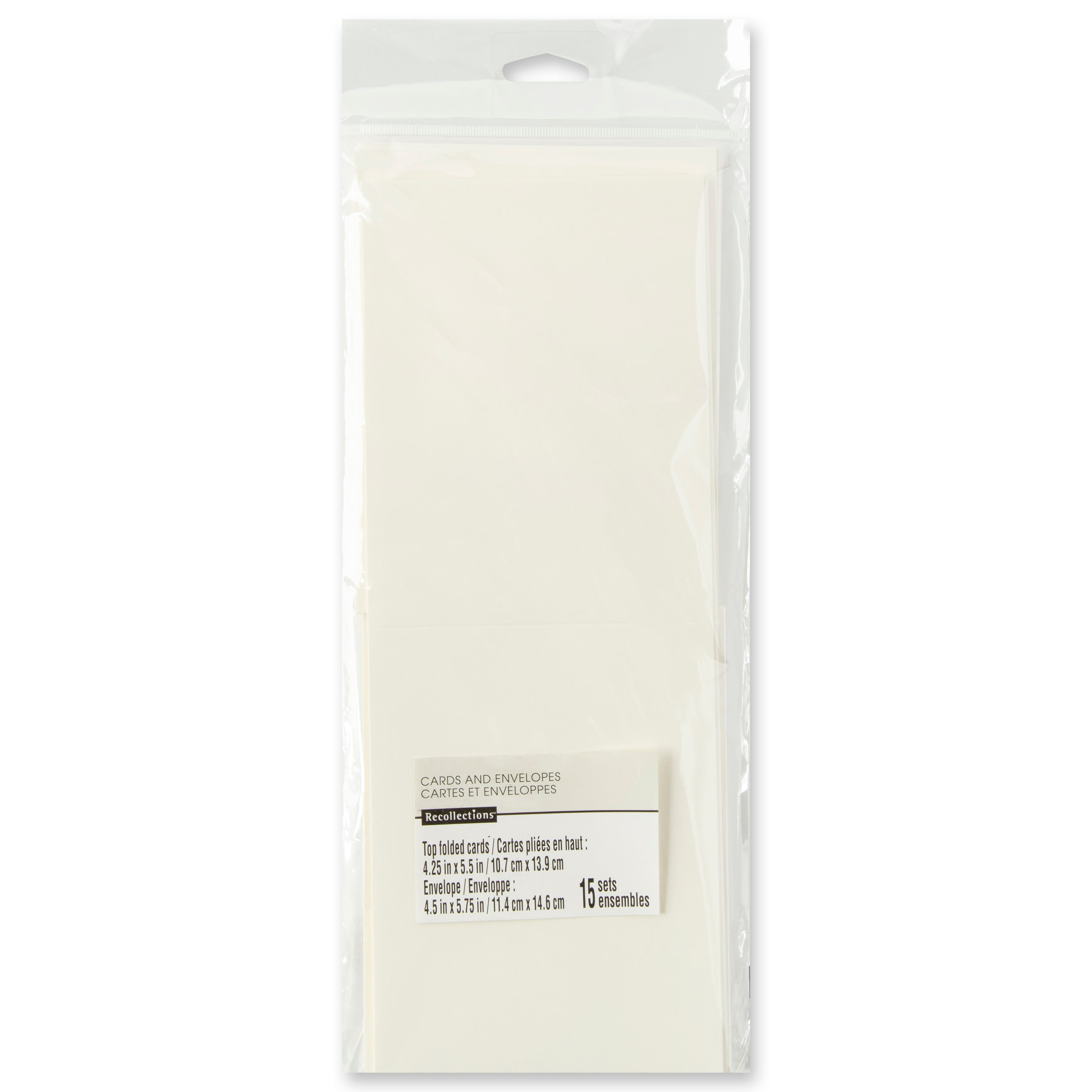 Ivory Top Folded Cards & Envelopes by Recollections™, 4.25" x 5.5"