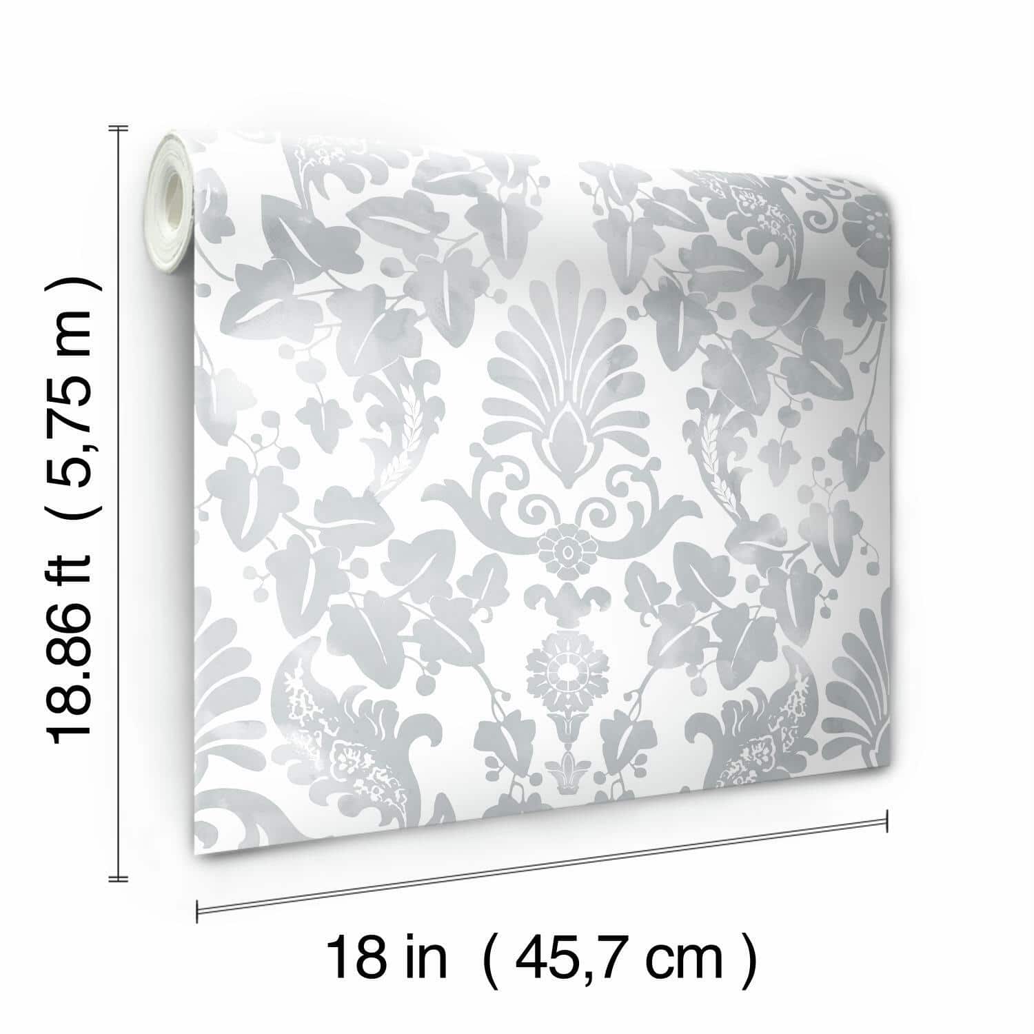 RoomMates Vine Damask Peel & Stick Wallpaper